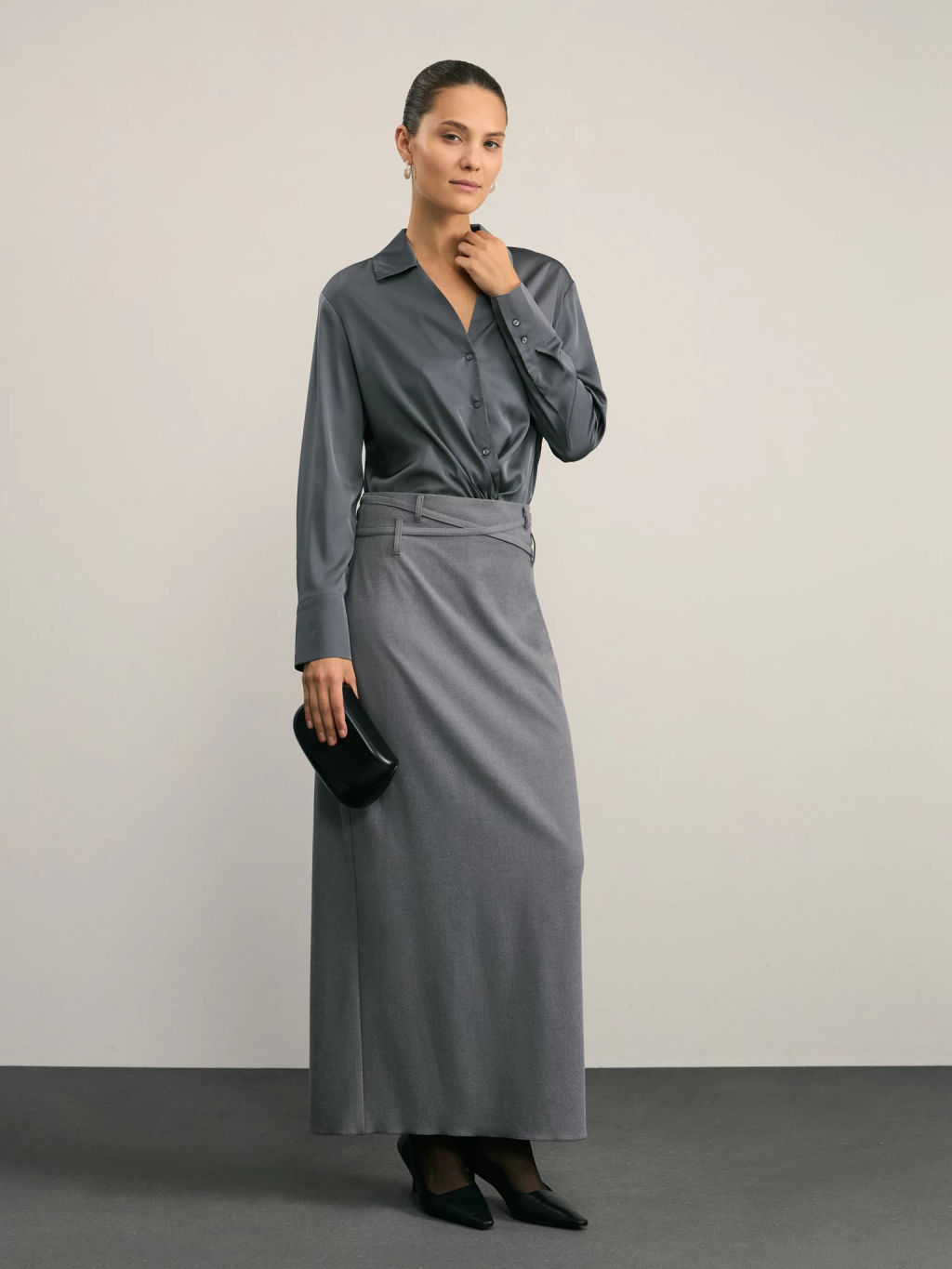 Атласная блузка / Zarina  фото 2