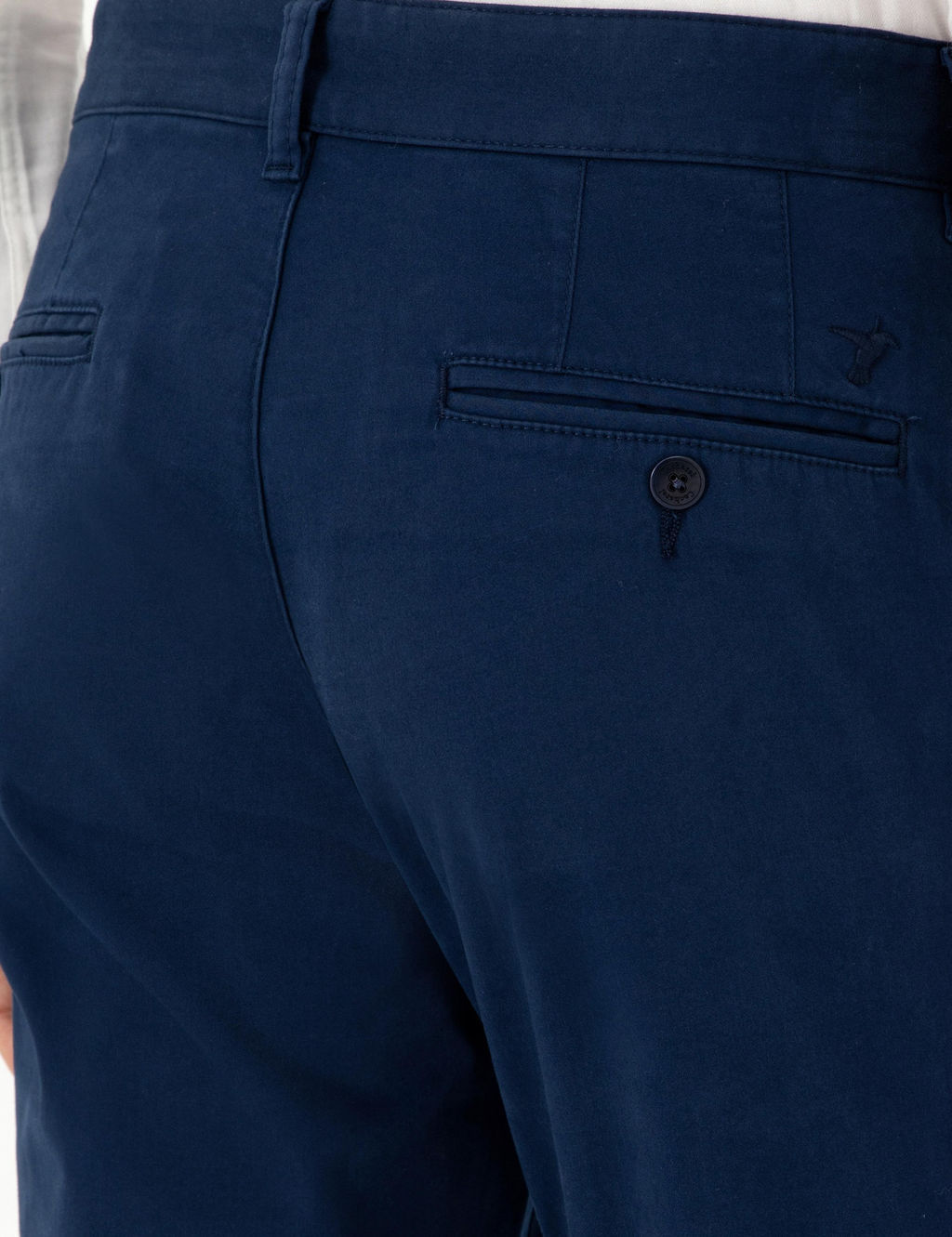 Темно-синие брюки узкого кроя из плотной ткани - Cacharel фото 6