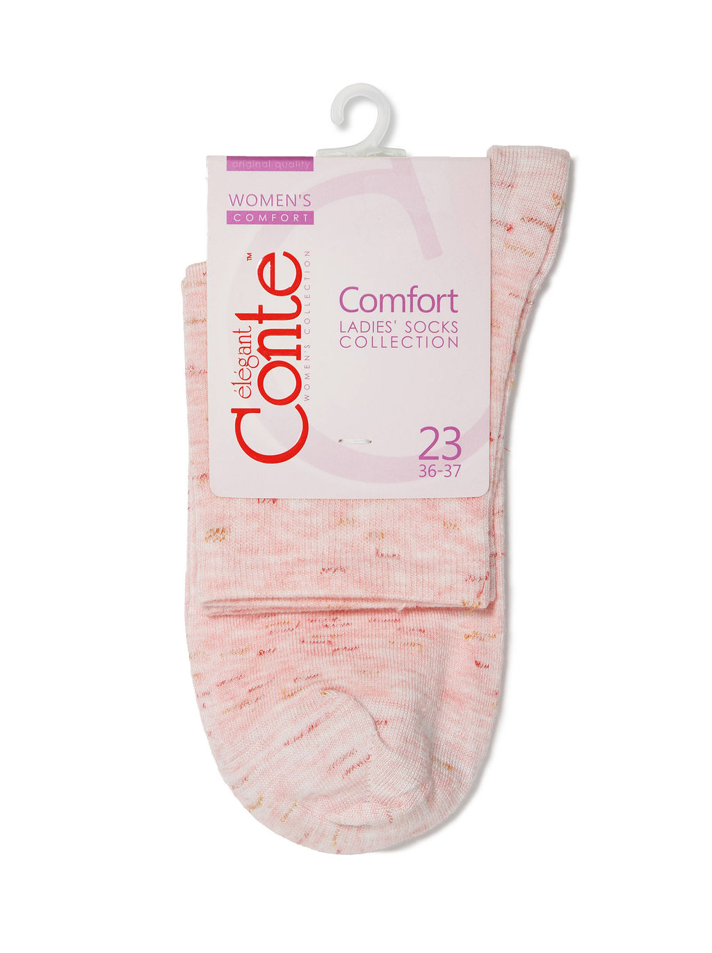 Цена за 2 пары. Носки Короткие CONTE COMFORT св.розовый - Conte elegant фото 3