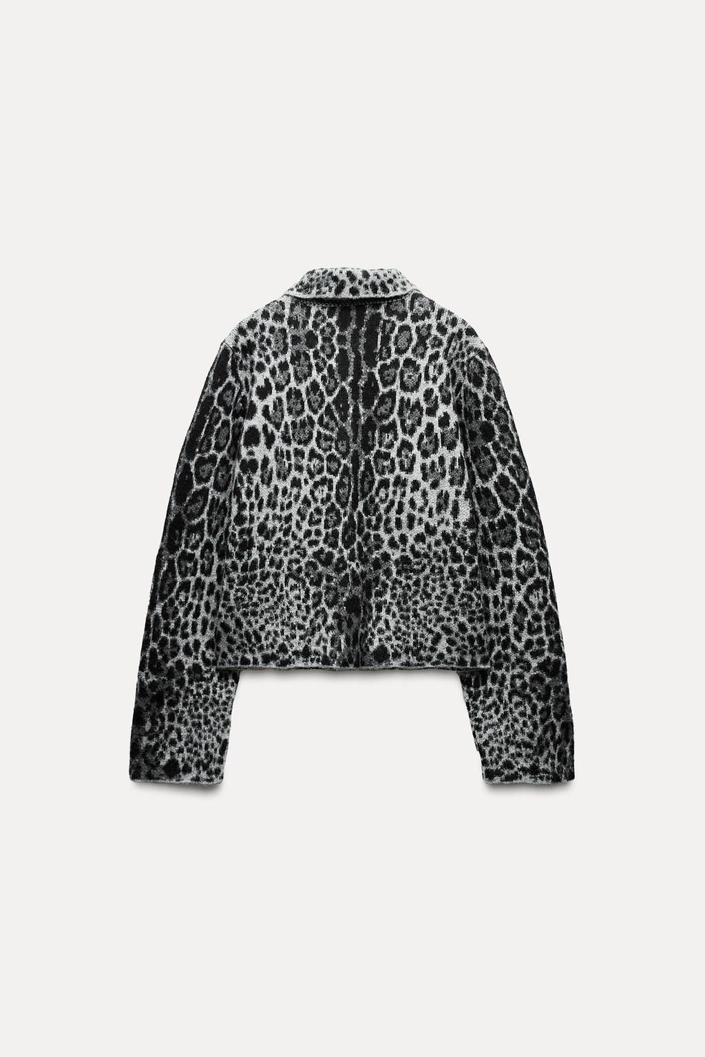 ANIMAL JACQUARD KNIT JACKET - Zara фото 6