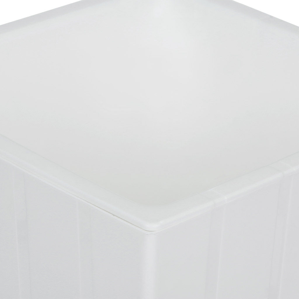 Горшок для цветов пластмассовый Квадро 6,6л, 20х20х20см, со вставкой, белый (Россия) - Домашняя Мода фото 3