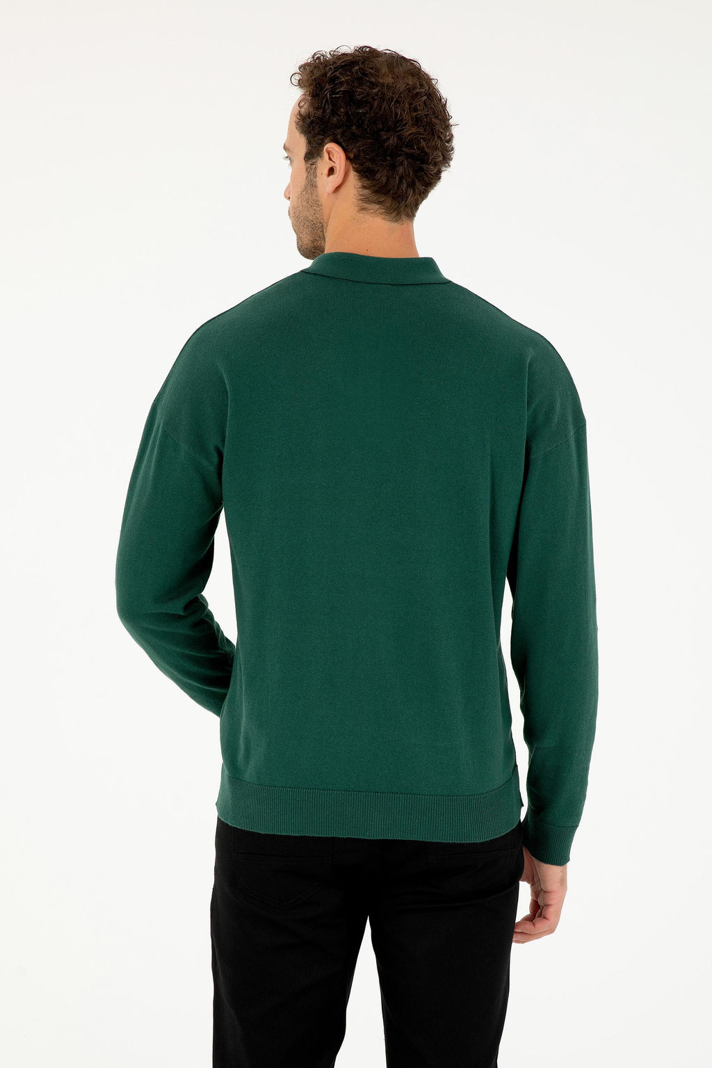 Erkek Koyu Ye_il Basic Kazak