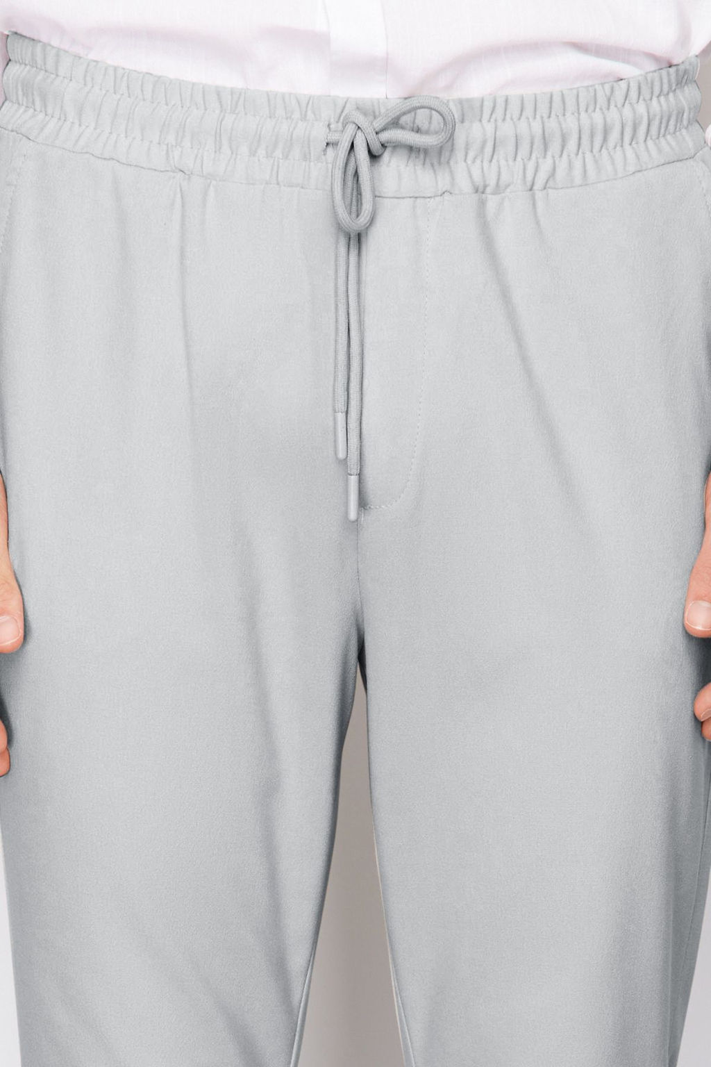 TRENDYOL MAN Siyah More Sustainable Beli Lastikli Slim Fit Duble Paca Kumas Pantolon TMNAW21PL0107 - Trendyolmilla фото 4