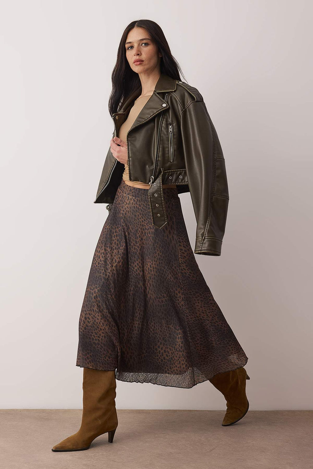 Cok Renkli Animal Skater Bask?l? Kopuk Esnek Orme Etek TWOAW26ET00154