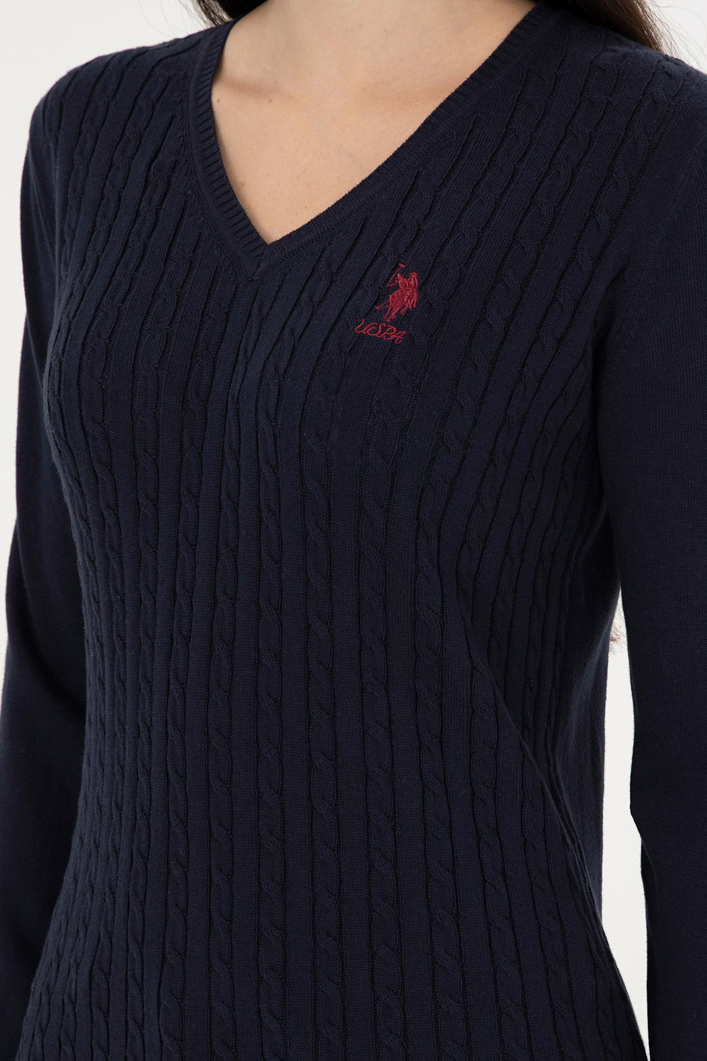 Свитер U.S. Polo Assn темно-синий из хлопка  фото 14