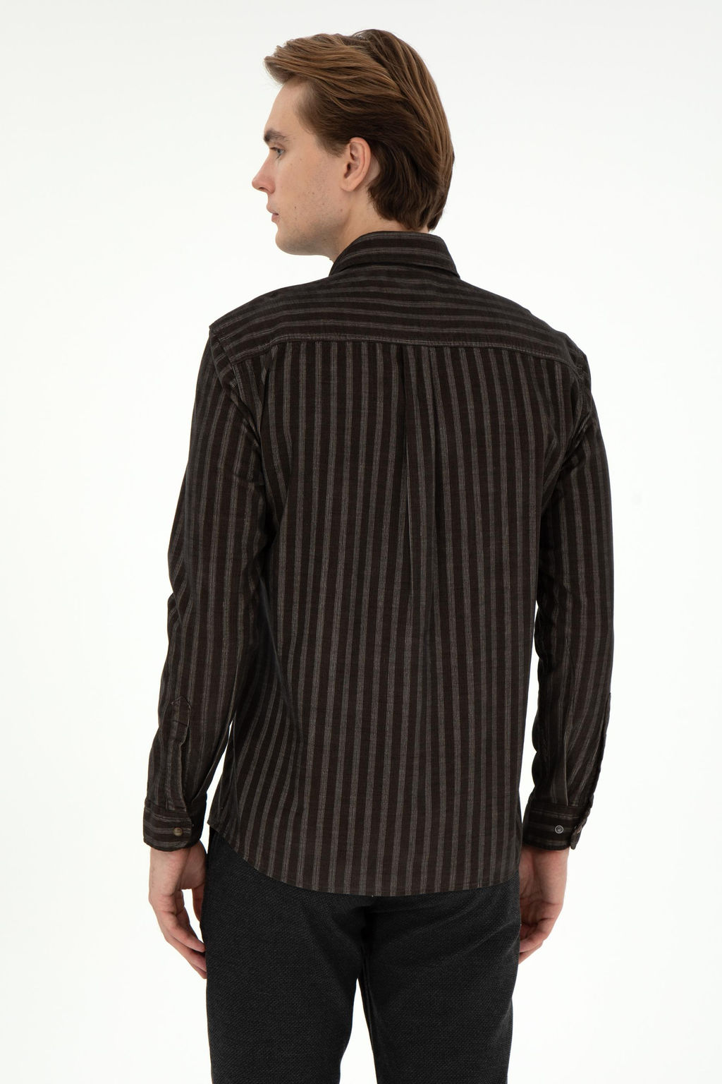 Мужская рубашка цвета хаки с длинным рукавом Неожиданная скидка в корзине - U.s. polo assn фото 5