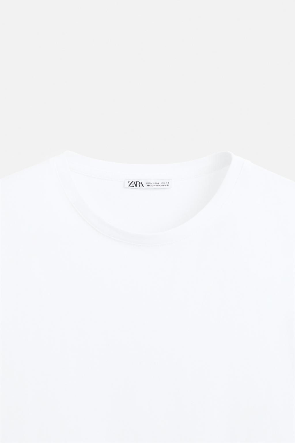 BASIC SLIM FIT T-SHIRT - Zara фото 64