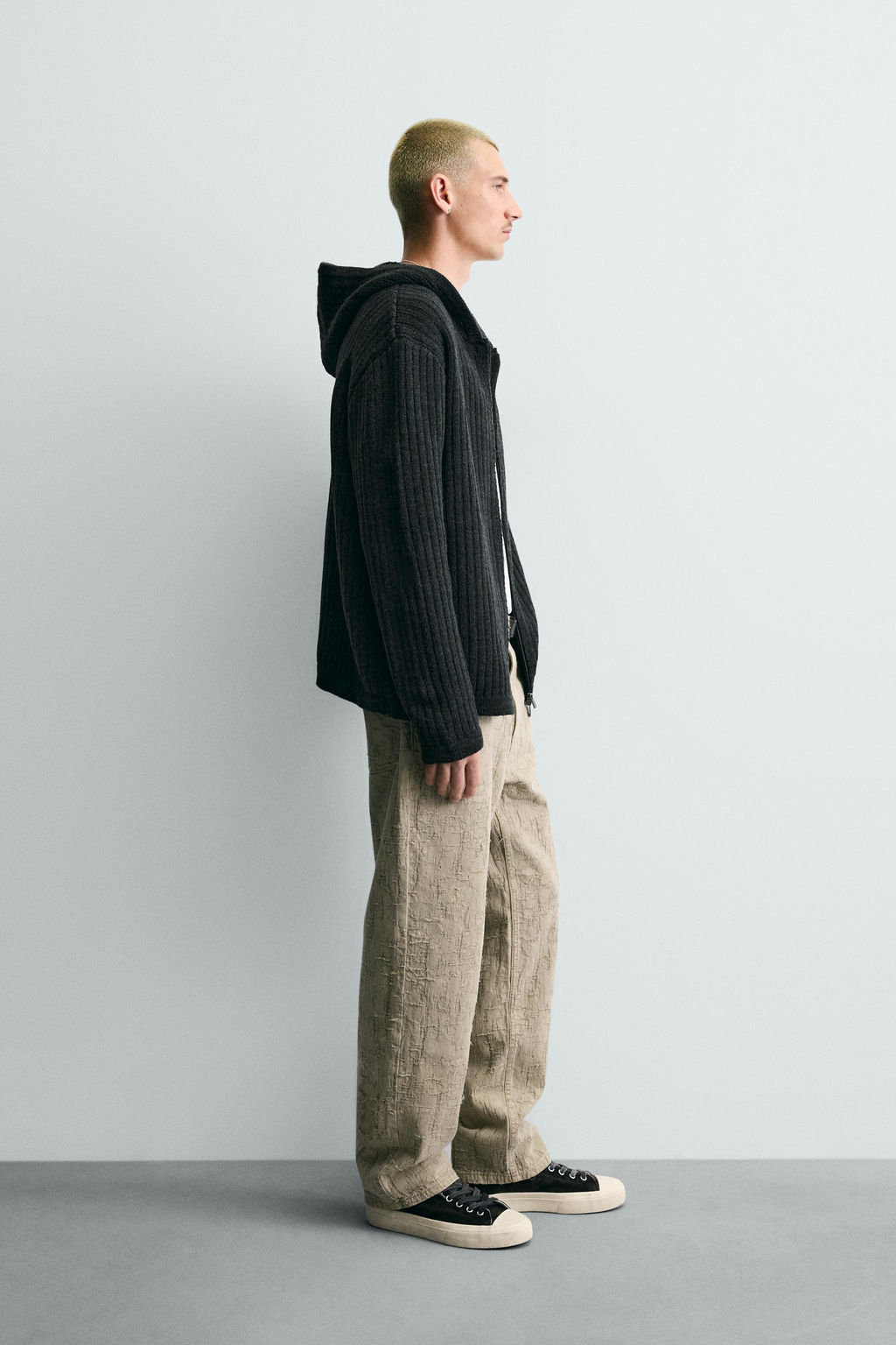PANTAL?N STRAIGHT FIT JACQUARD / Khaki - Zara фото 4