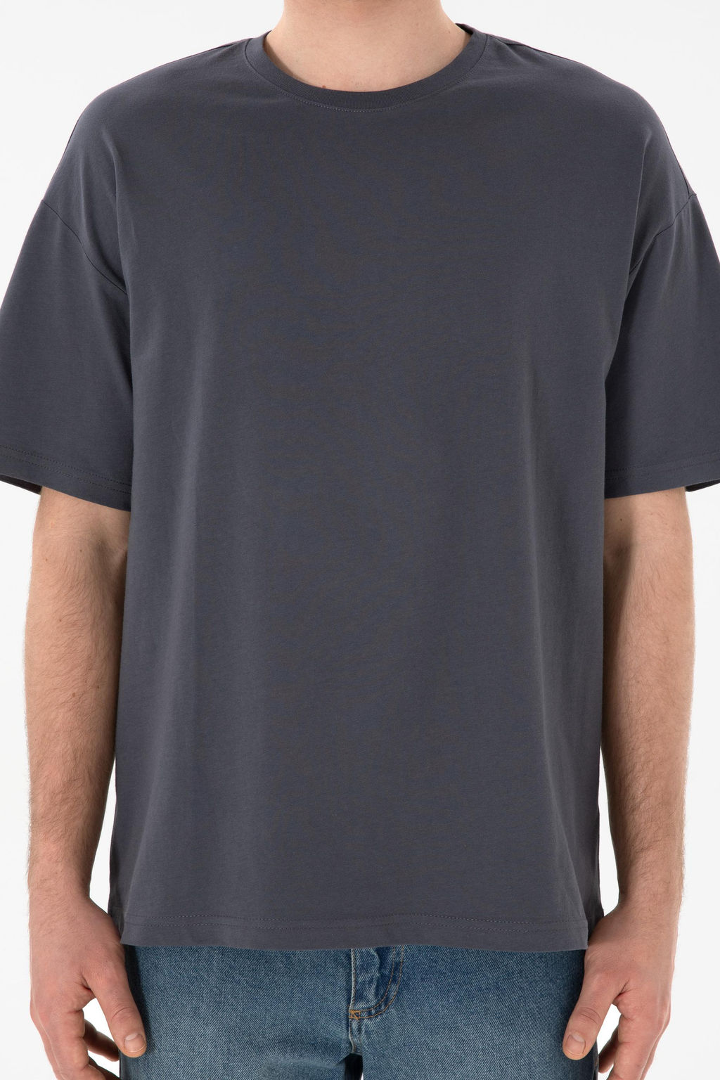 Erkek Oversize Fit Bisiklet Yaka Antrasit Ti__rt Sepette S_rpriz _ndirim - U.s. polo assn фото 7