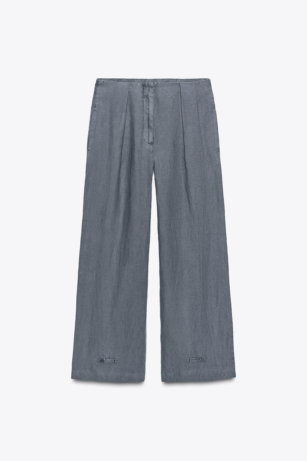 ZW COLLECTION LINEN PLEATED TROUSERS - Zara фото 7