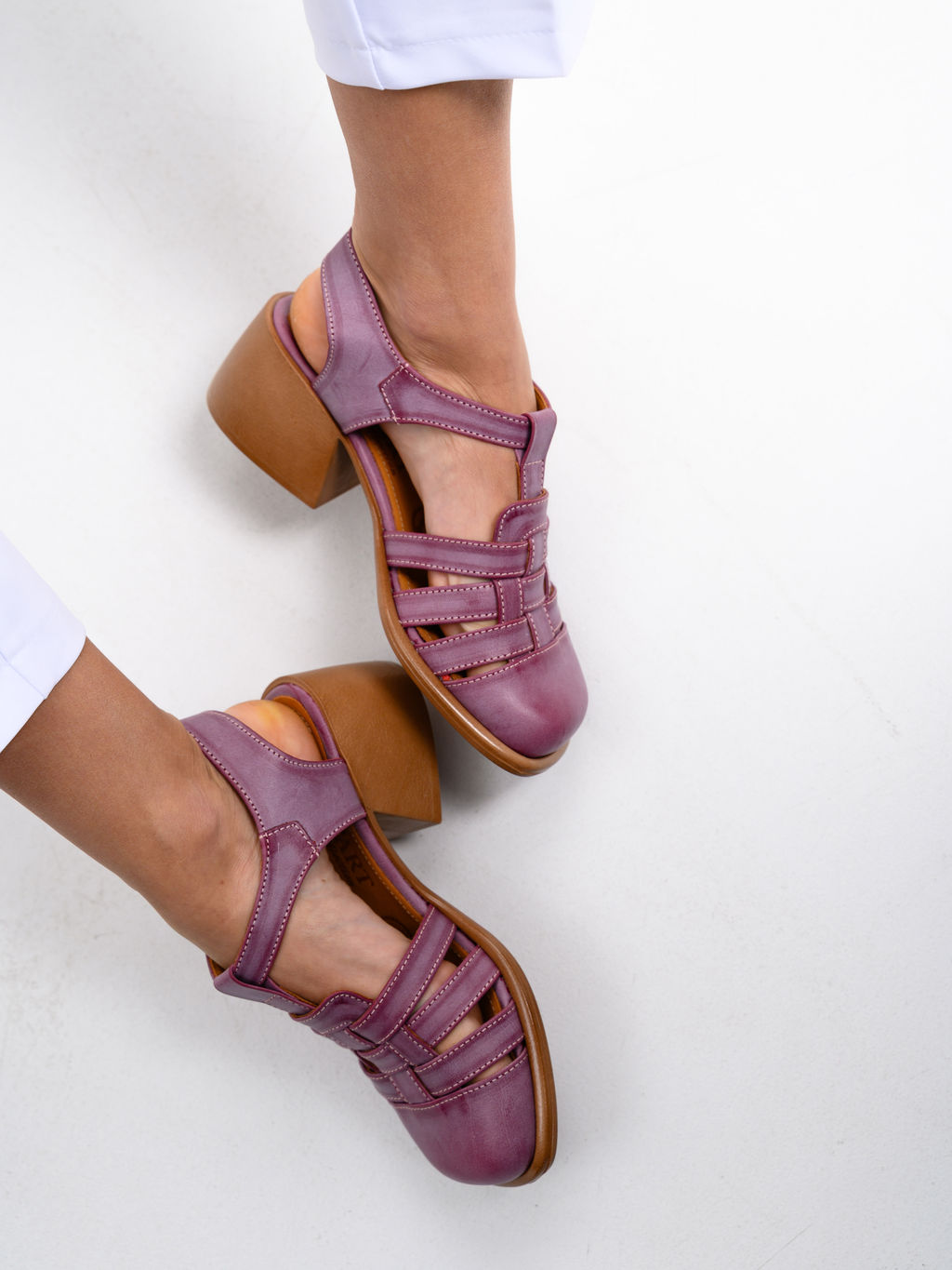 Босоножки 5035.23663bе.Вакса бордо+коричневый