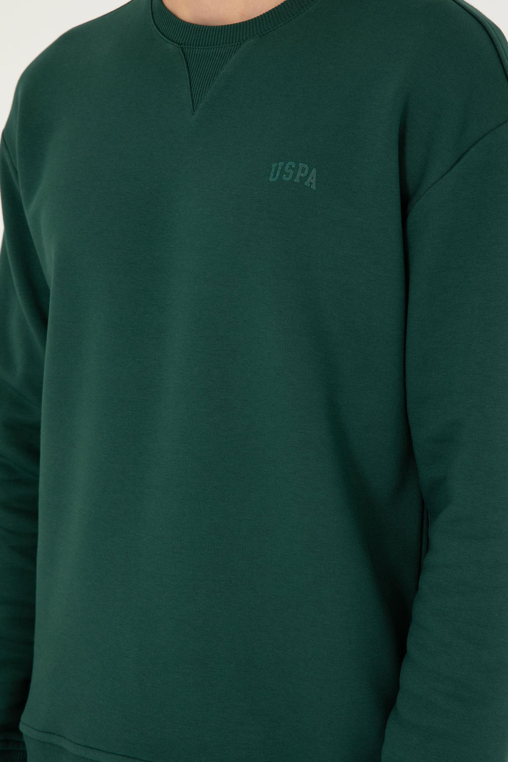 Мужской темно-зеленый базовый свитшот Неожиданная скидка в корзине - U.s. polo assn фото 7