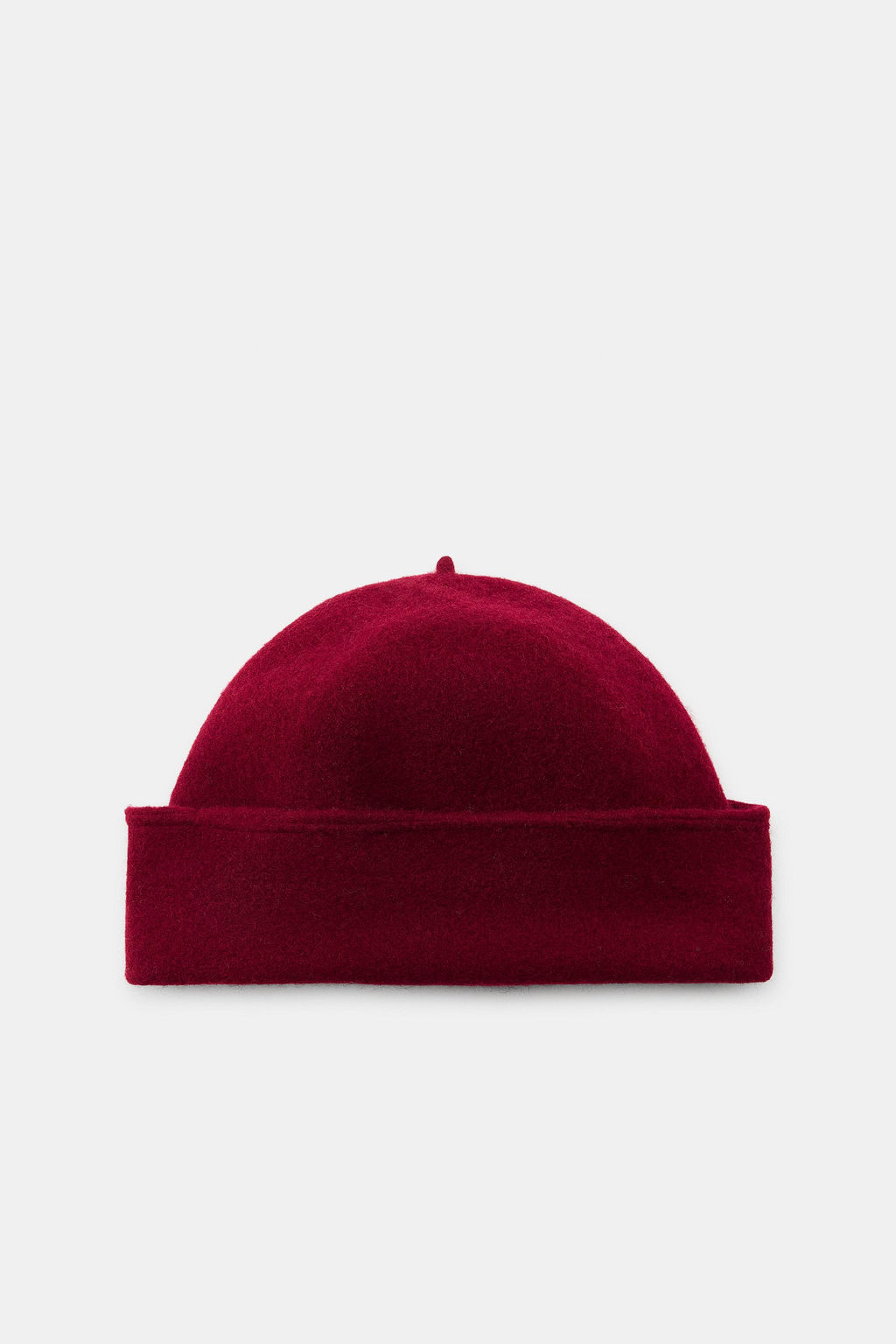 100% WOOL BEANIE WITH TURN-UP BRIM - Zara фото 3