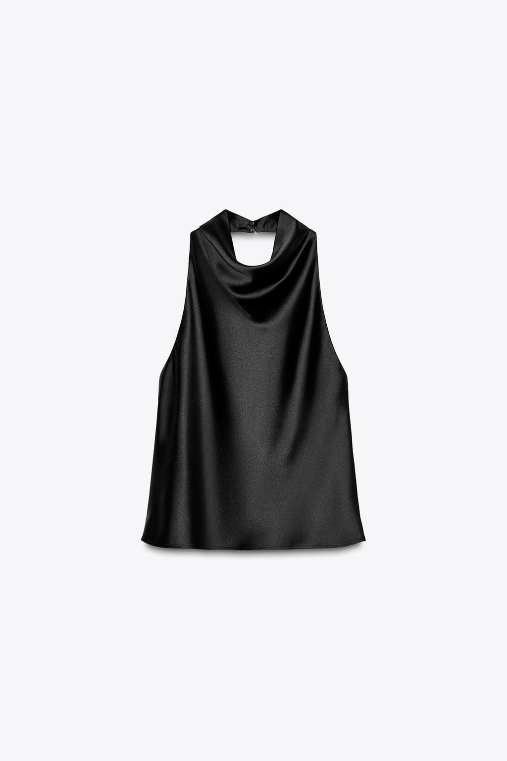 SATIN HALTER TOP - Zara фото 31
