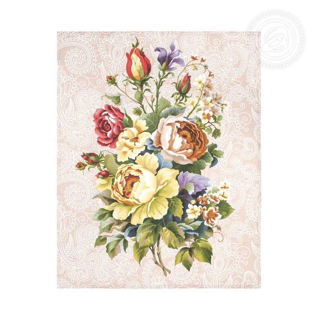 Набор полотенец из рогожки "Пионы" 45*60/3 шт. - 45*60 Полотенца из рогожки