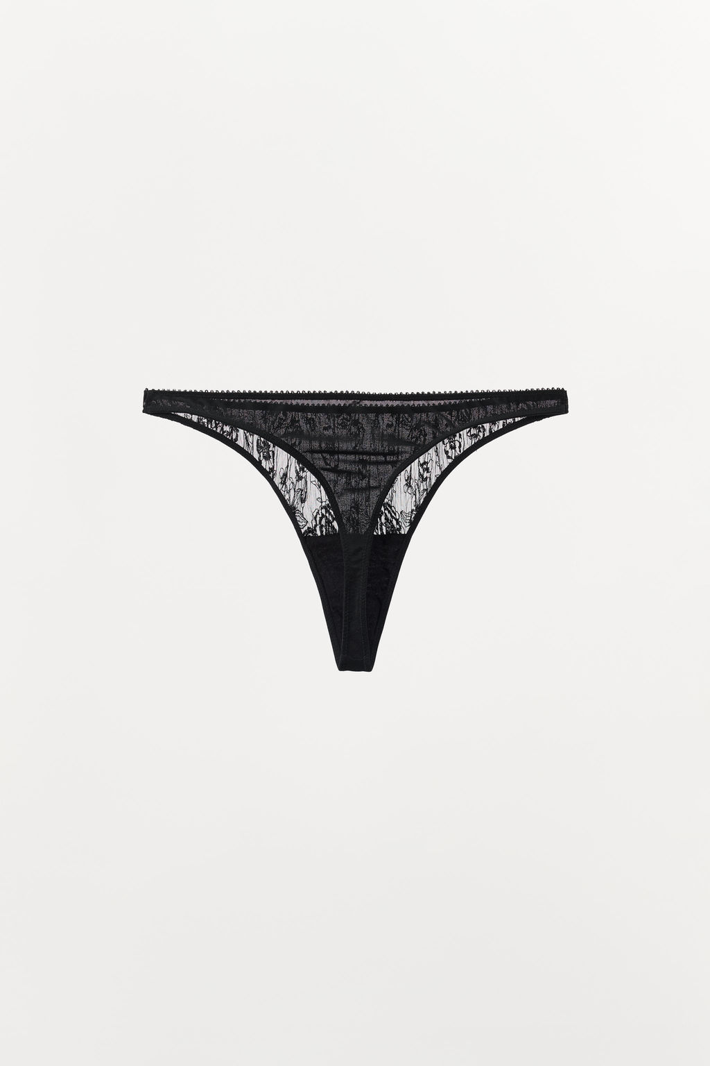 LACE THONG WITH FLORAL EMBROIDERY - Zara фото 5