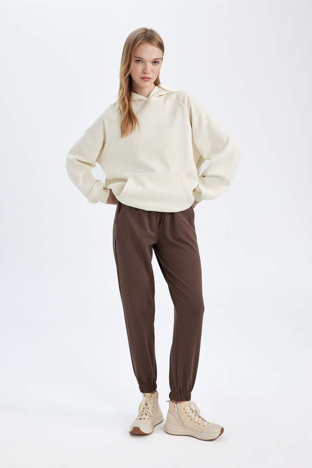Regular Fit Jogger Esofman Alt? Beli Pacas? Lastikli Cepli Uzun Boy - Defacto фото 2