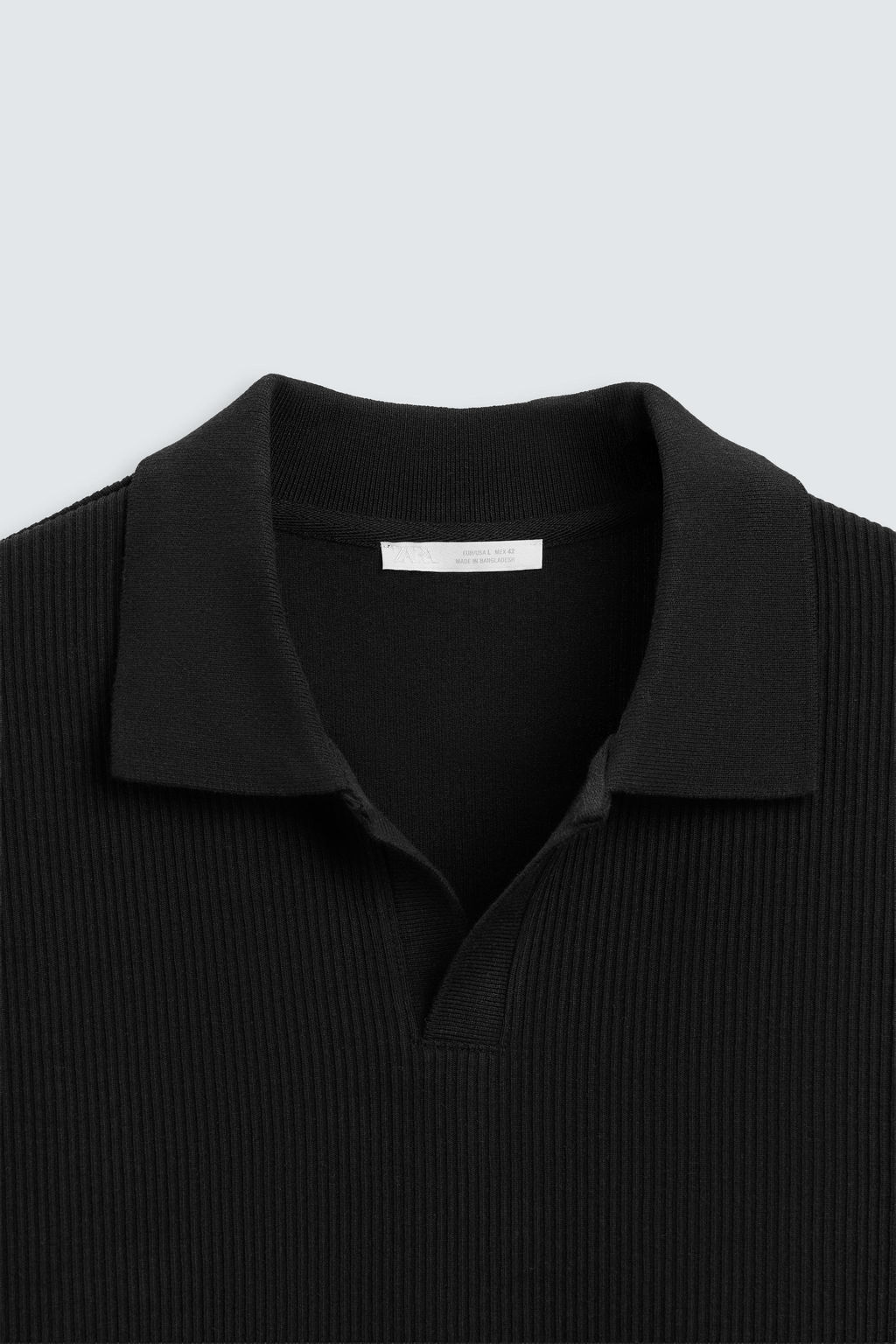 VERTICAL TEXTURED POLO SHIRT - Zara фото 8