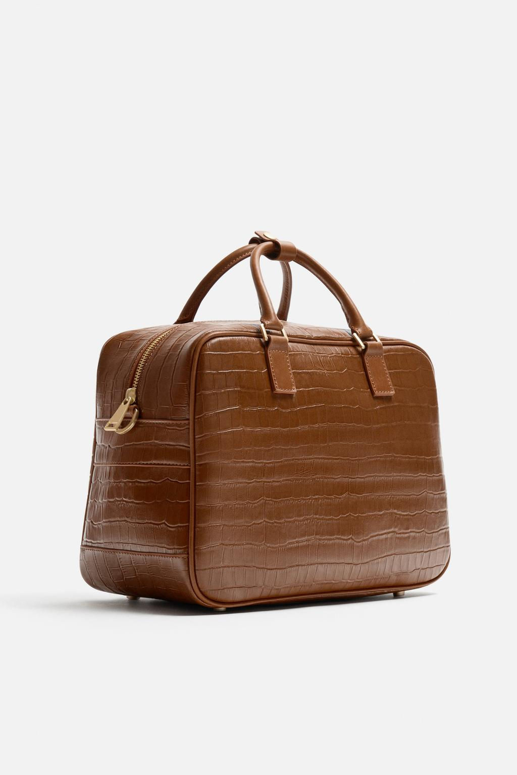 EMBOSSED LEATHER CROSSBODY BAG - Zara фото 4