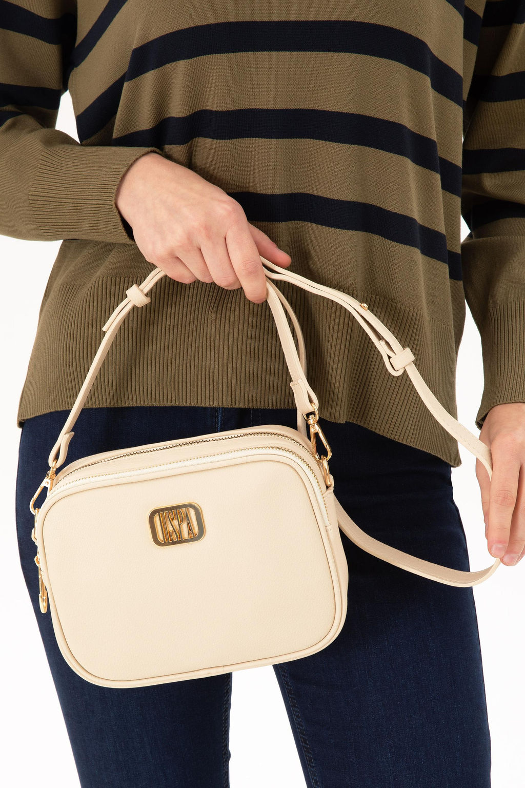 Женская бежевая сумка через плечо Неожиданная скидка в корзине - U.s. polo assn фото 2