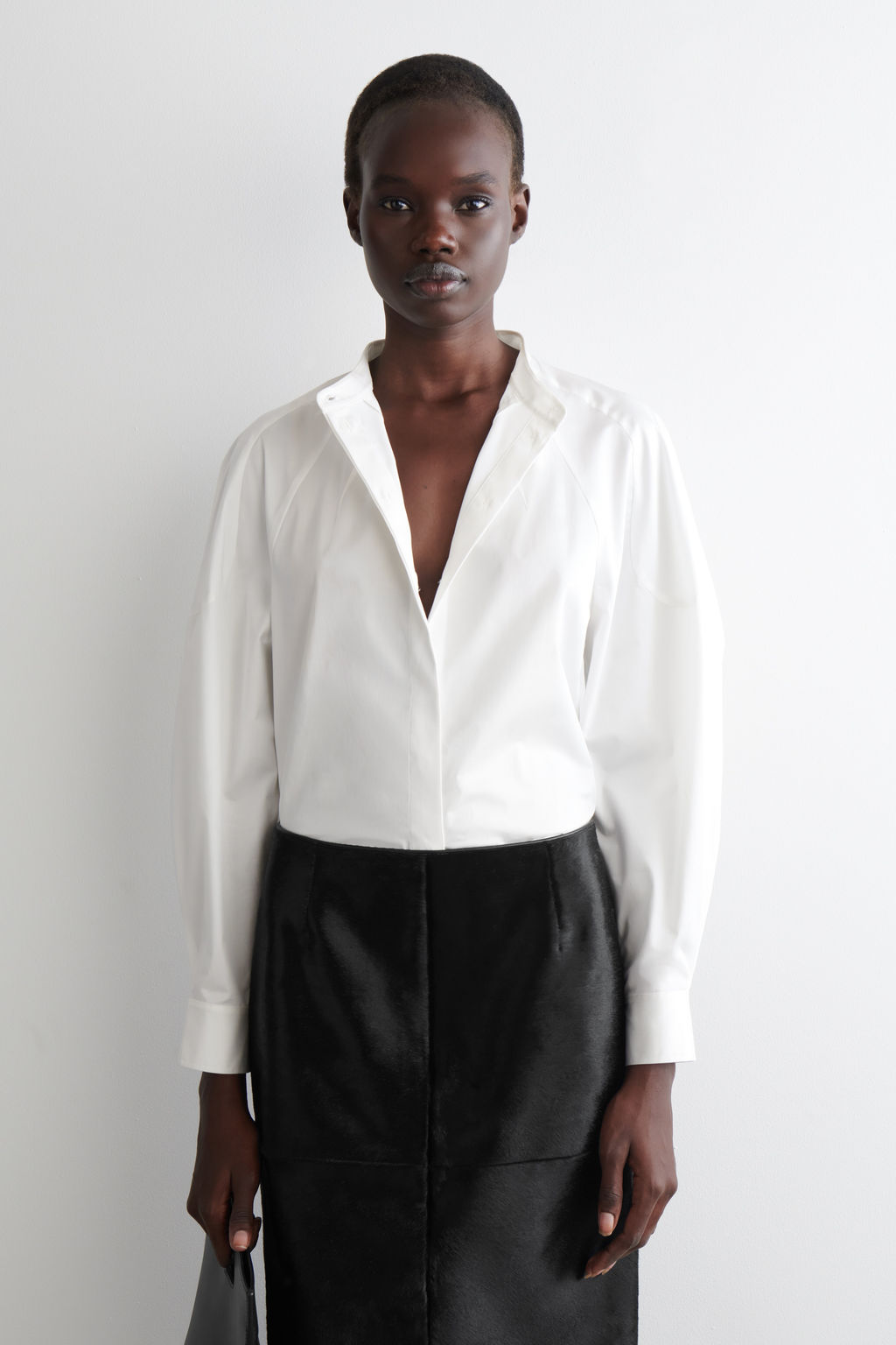 CAMISA DE ALGOD?N CON CUELLO MAO - H&m фото 2