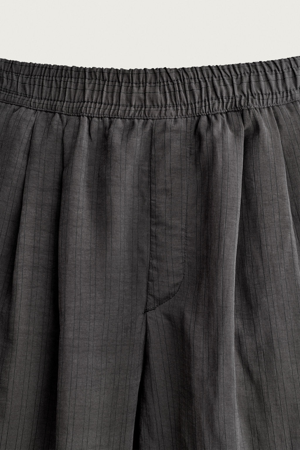 PANTAL?N FLUIDO RELAXED FIT RAYAS / Gris antracita - Zara фото 7