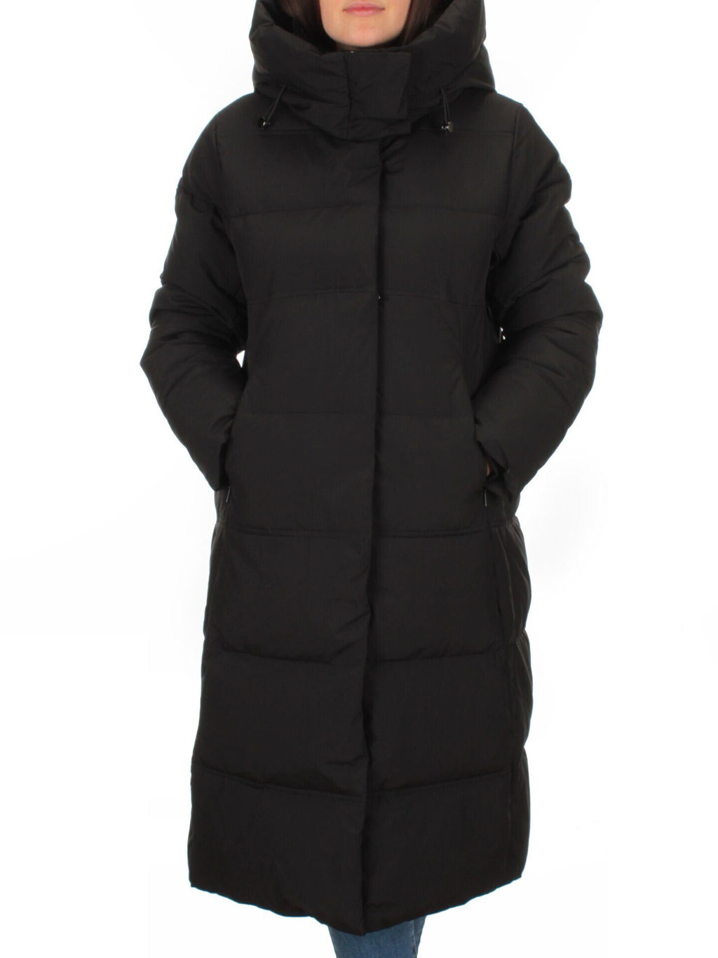 L-71 BLACK Пальто зимнее женское Flance Rose (200 гр. холлофайбер) - Фабричный китай фото 2