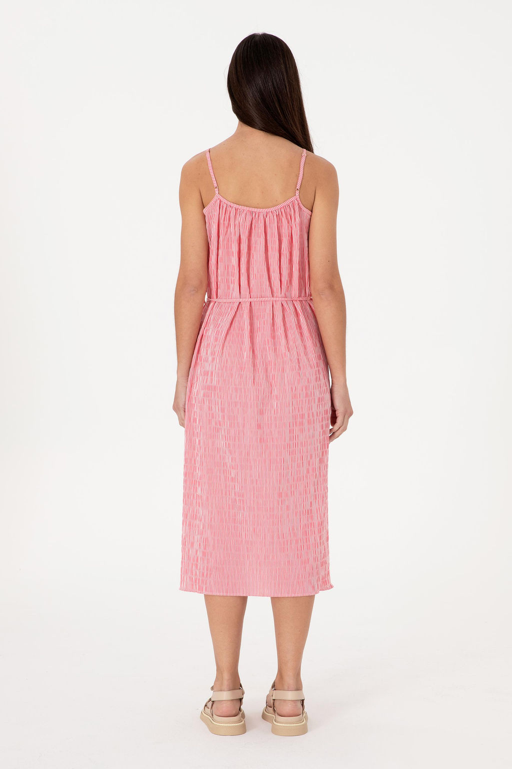 Kad_n Pembe Dokuma Elbise Sepette S_rpriz _ndirim - U.s. polo assn фото 4