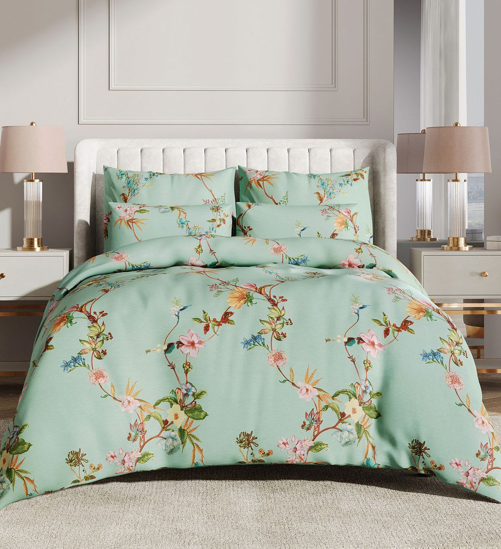 Постельное белье Габриэлла Евро (простыня на резинке 180*200 см) + 4 наволочки - Ecotex фото 4