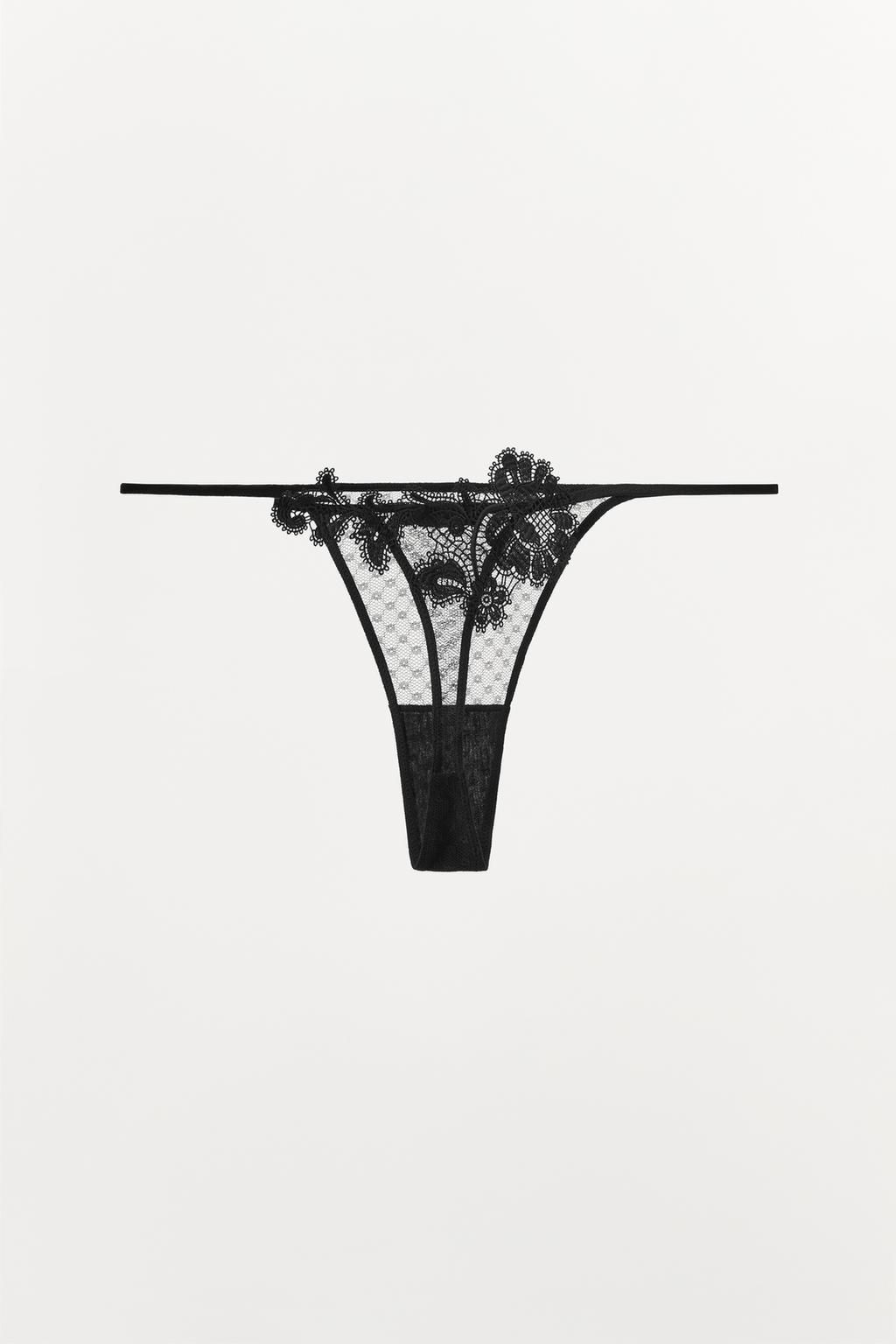 PLUMETIS LACE THONG - Zara фото 5