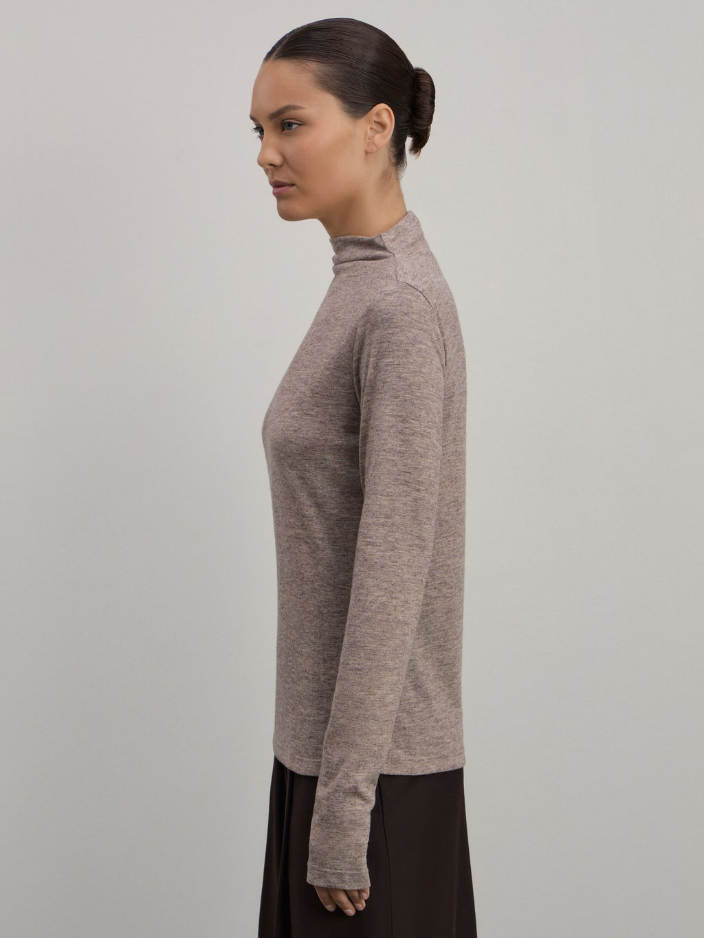 Джемпер из вискозы с воротником стойкой / Zarina  фото 4