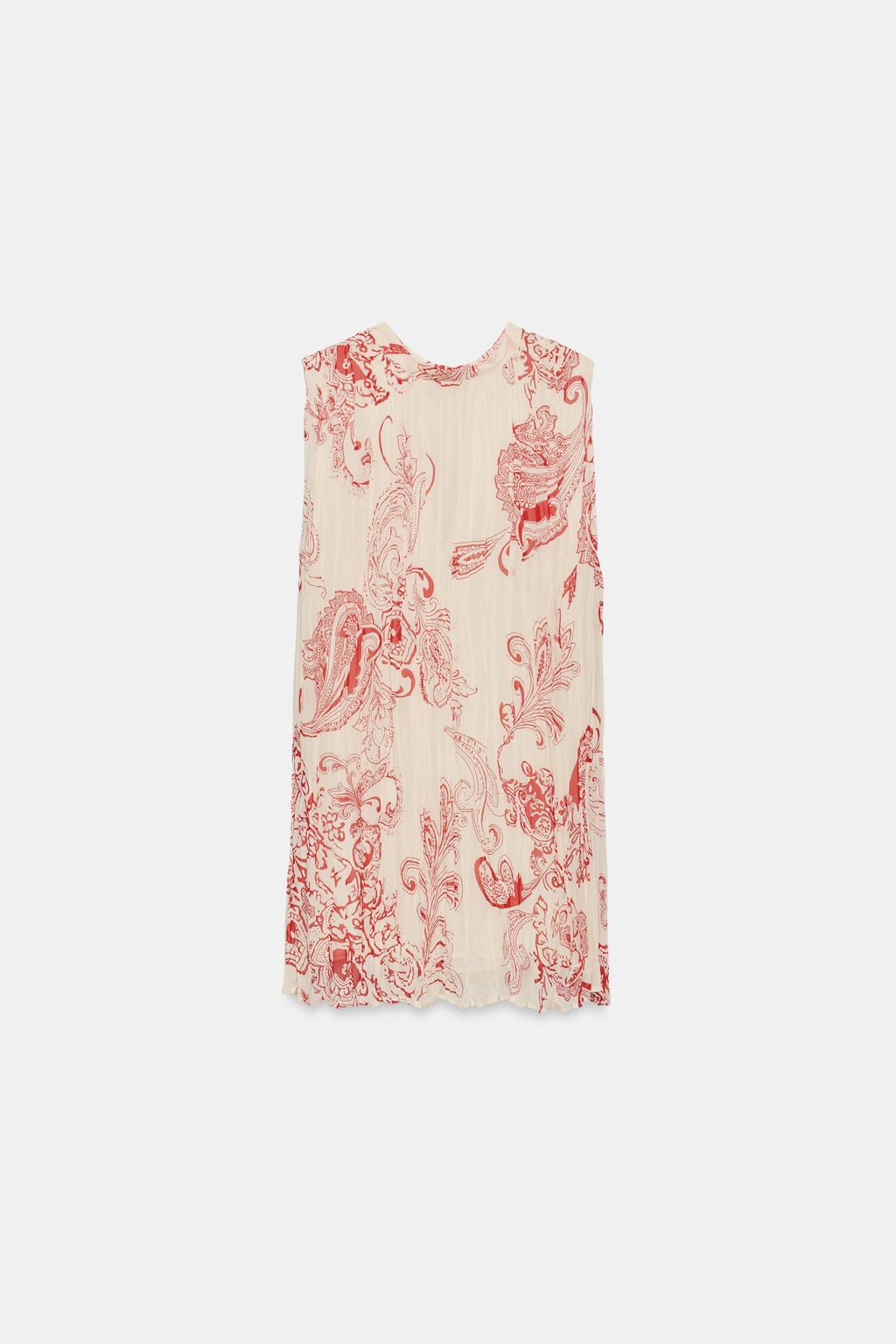 TOP ESTAMPADO ZW COLLECTION / Crudo / Rojo - Zara фото 6