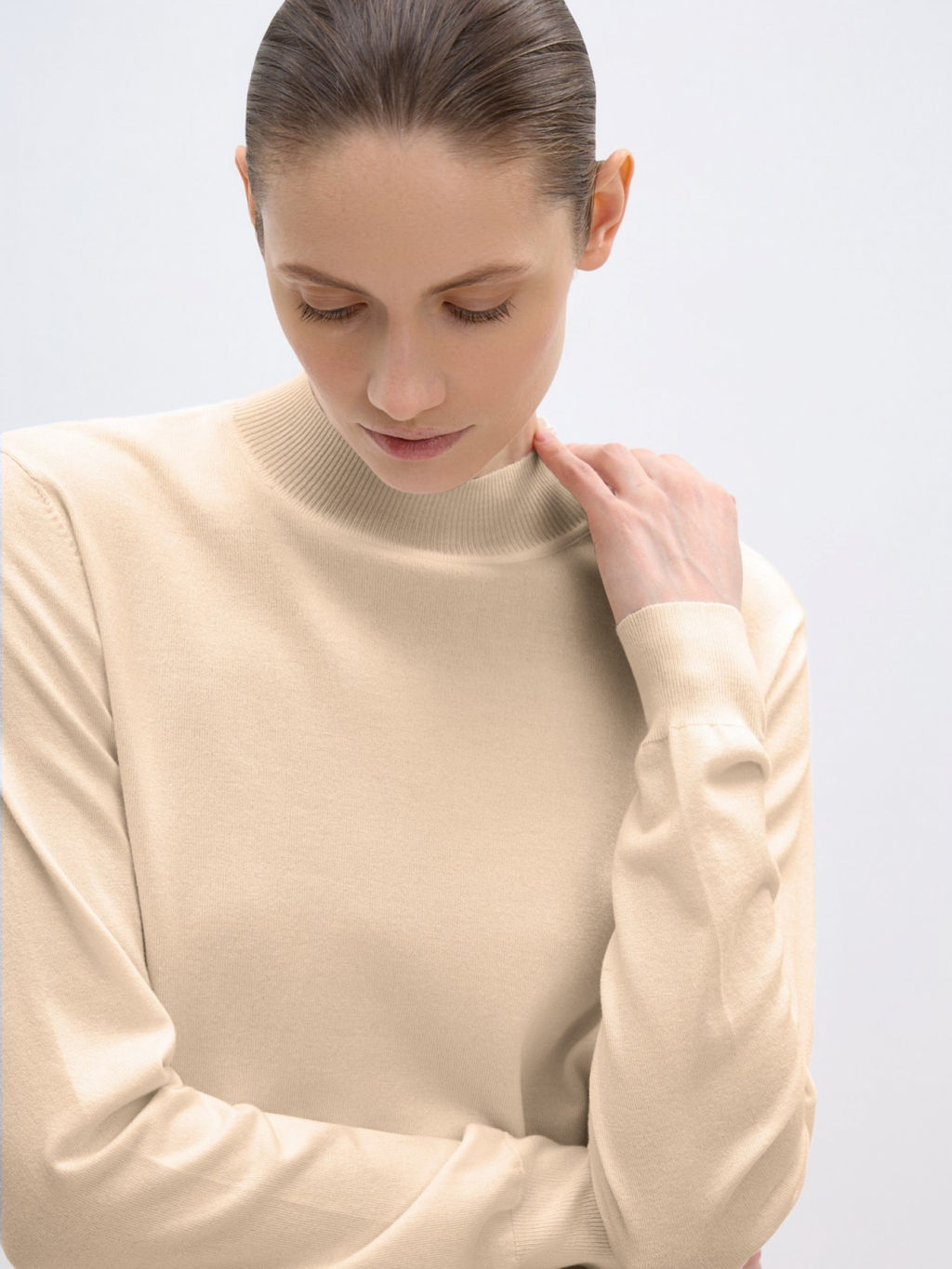 Conso/KTL 240711 - beige Водолазка женская  фото 2