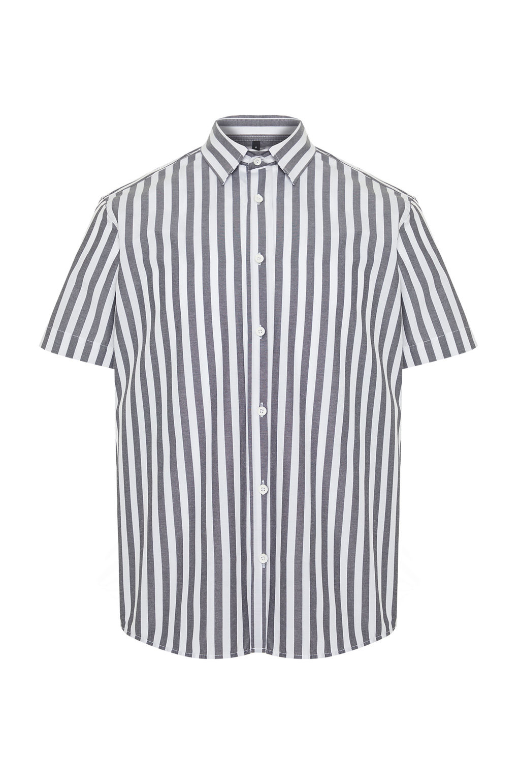 Gri Slim Fit Cizgili Gomlek K?sa Kollu TMNSS24GO00038 - Trendyolmilla фото 7