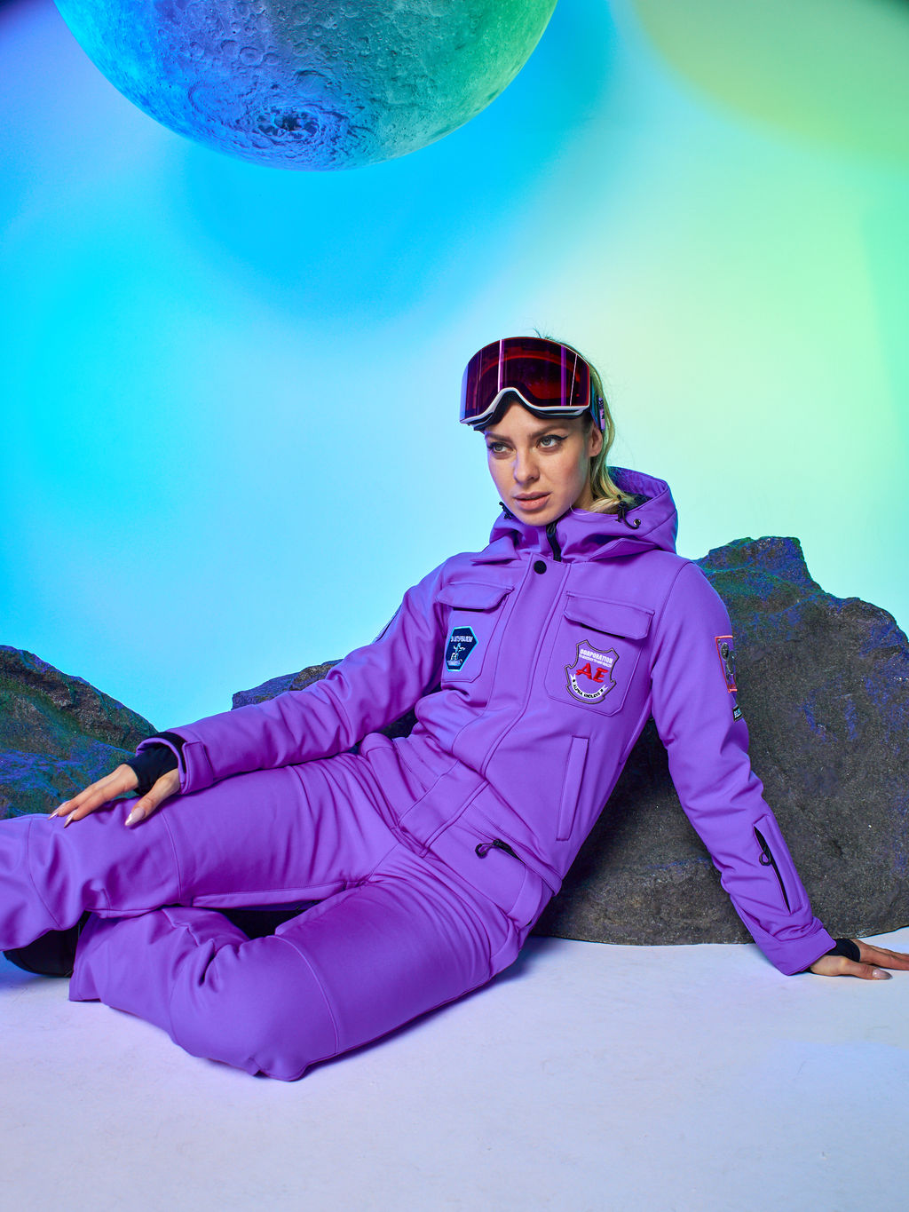 Женский сноубордический горнолыжный комбинезон Alpha Endless Aeternitas 223/2305 PRP - Пурпурное Сердце  фото 31