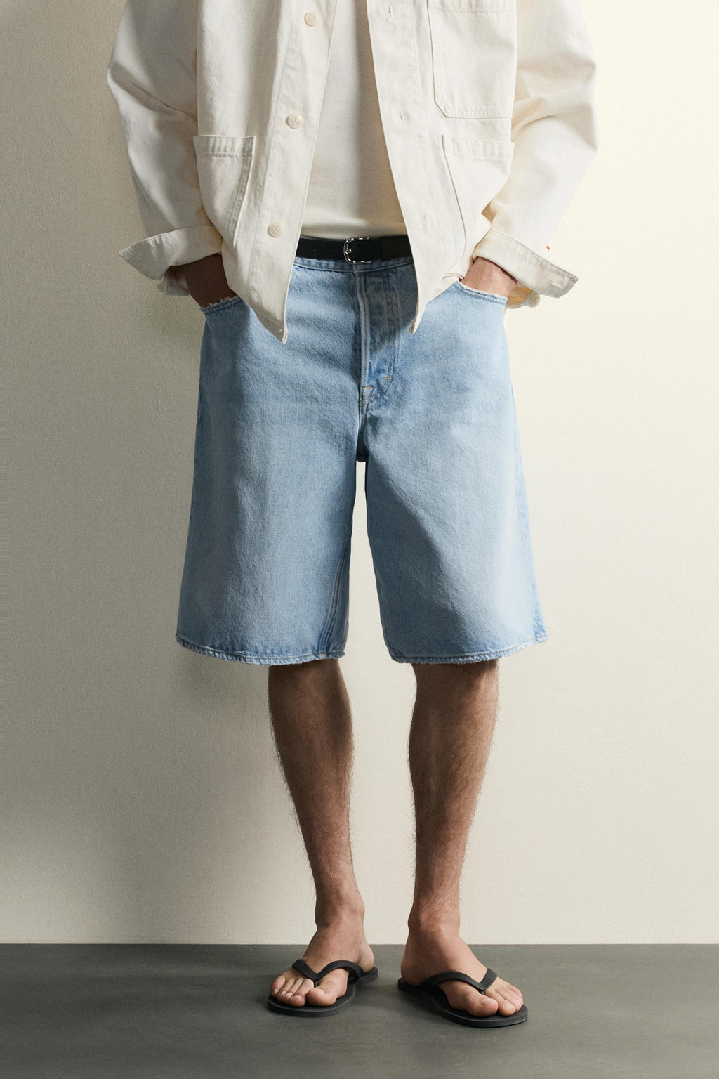 BERMUDA DENIM LOOSE FIT / Azul claro - Zara фото 2