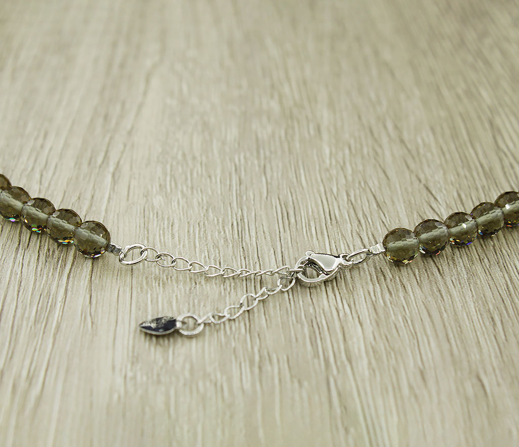 Султанит, круглые гранёные бусины 6мм "Соблазн", бусы длиной 45...51см