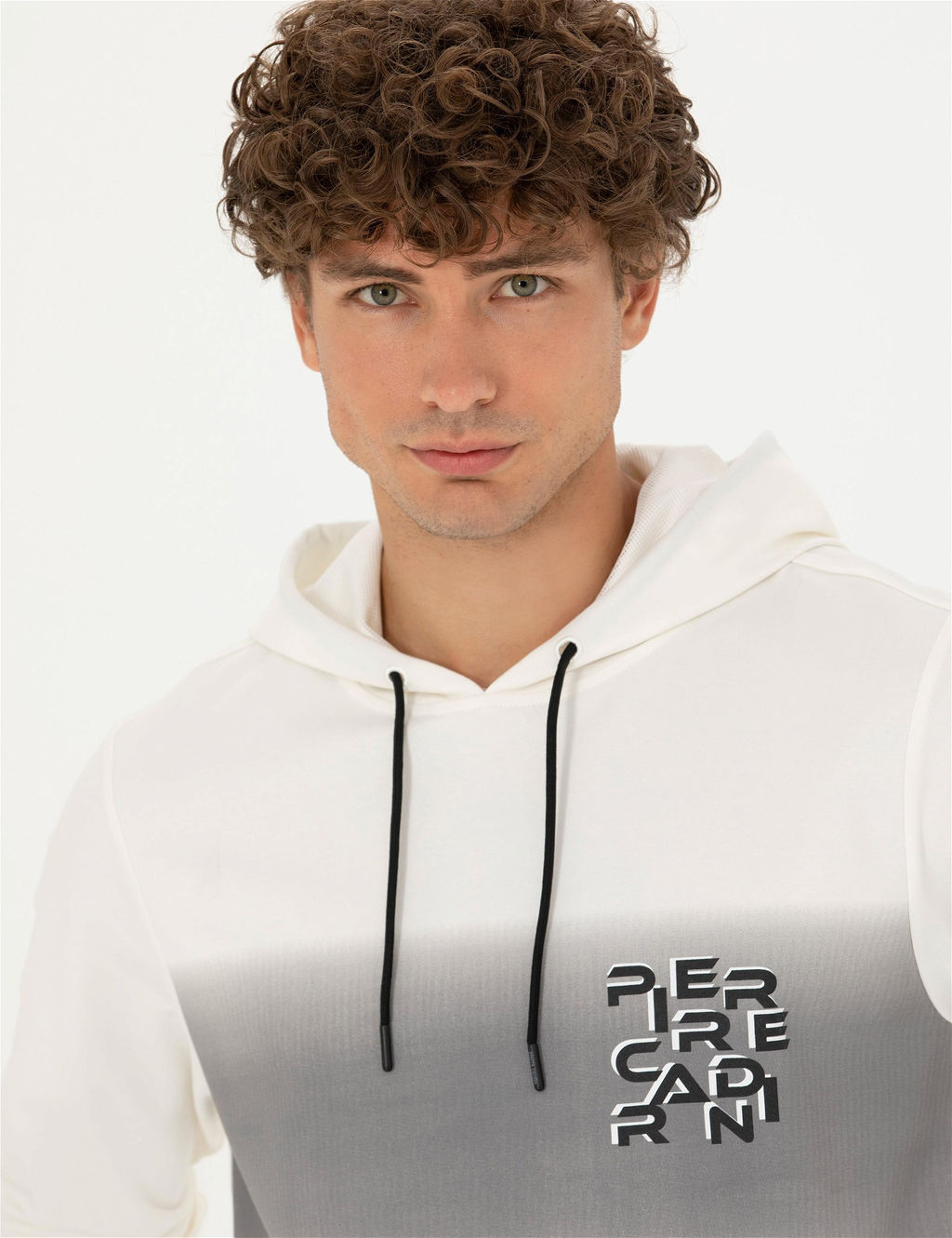 Ekru Regular Fit Kap__onlu Sweatshirt - Pierre cardin фото 2