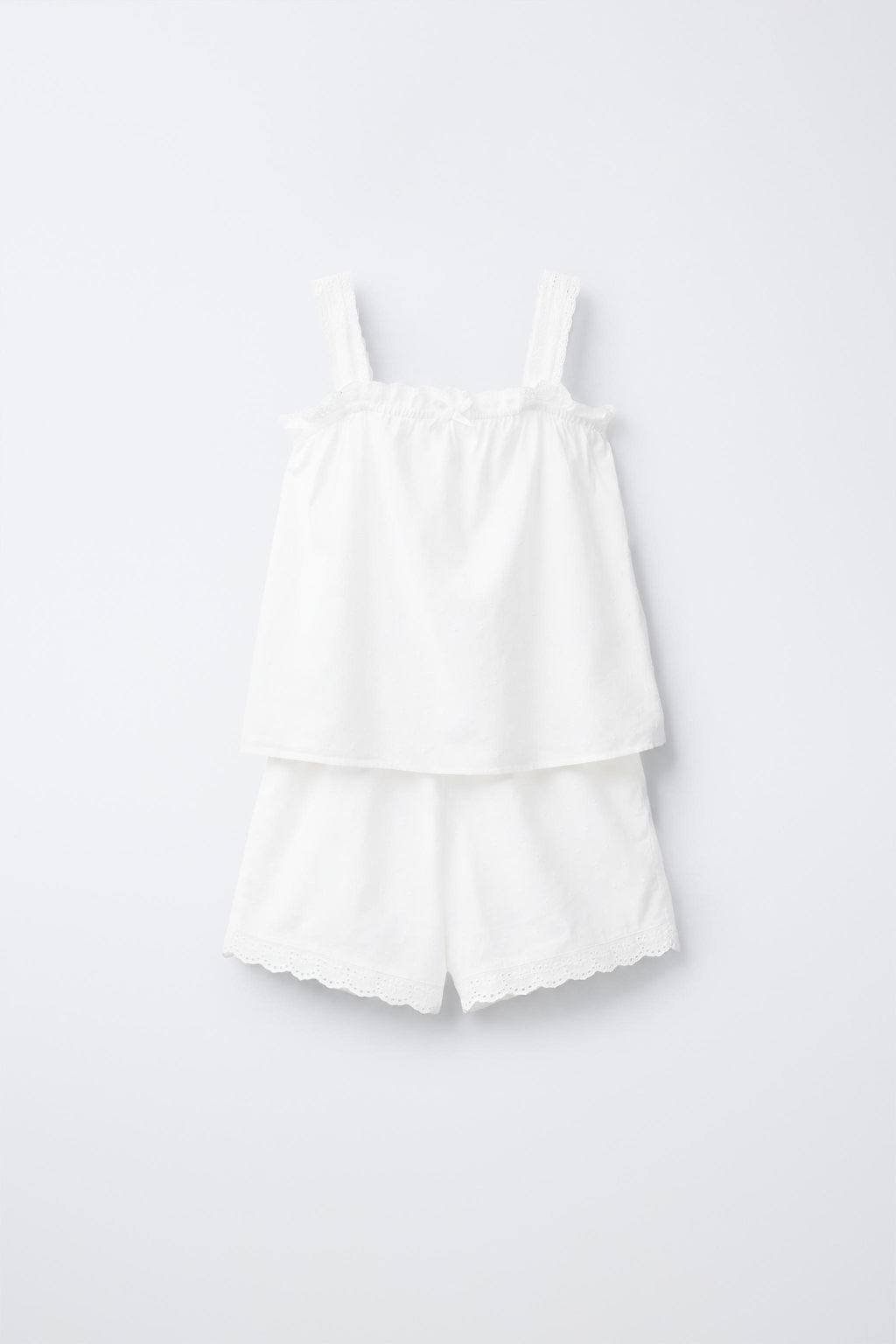 6-14 A?OS/ PIJAMA TIRANTES PLUMETI / Blanco - Zara фото 2