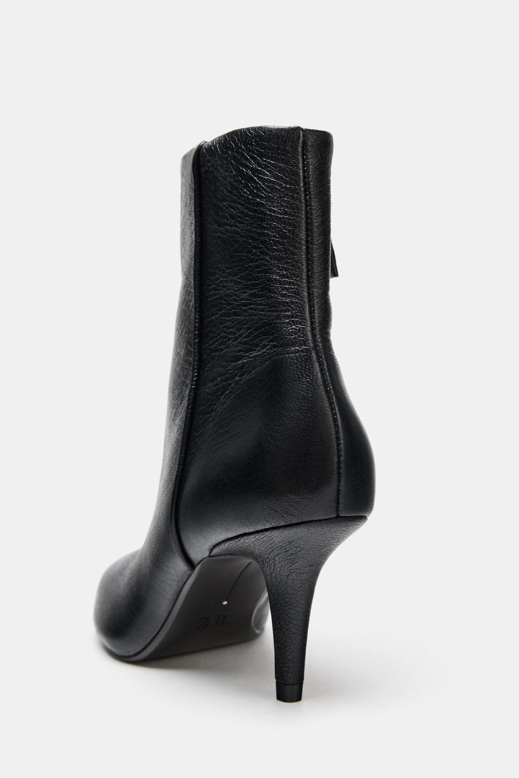 LEATHER HEELED ANKLE BOOTS - Zara фото 5