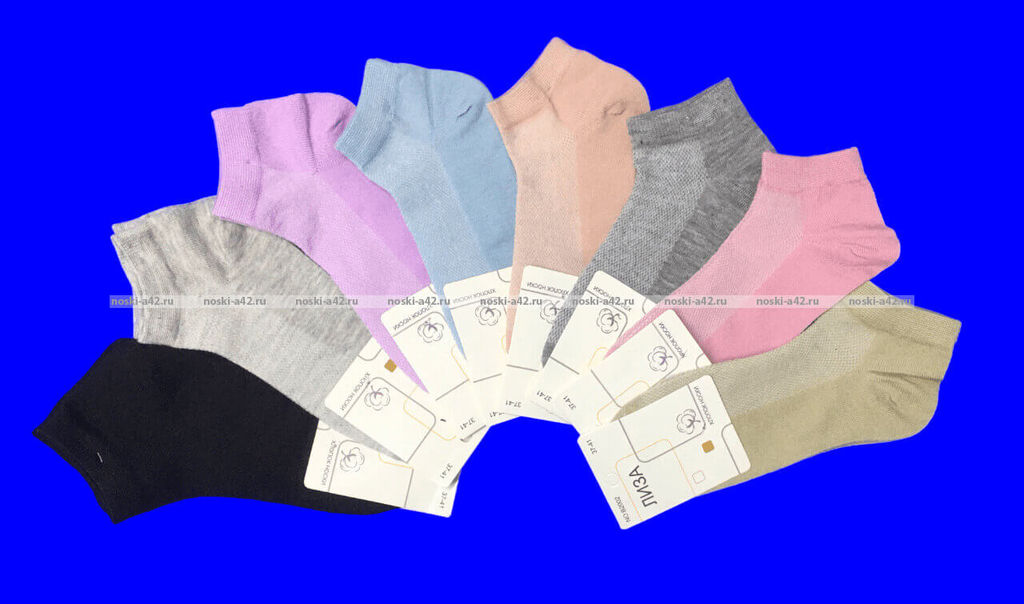 Цена за 12 пар. Следки женские сетка