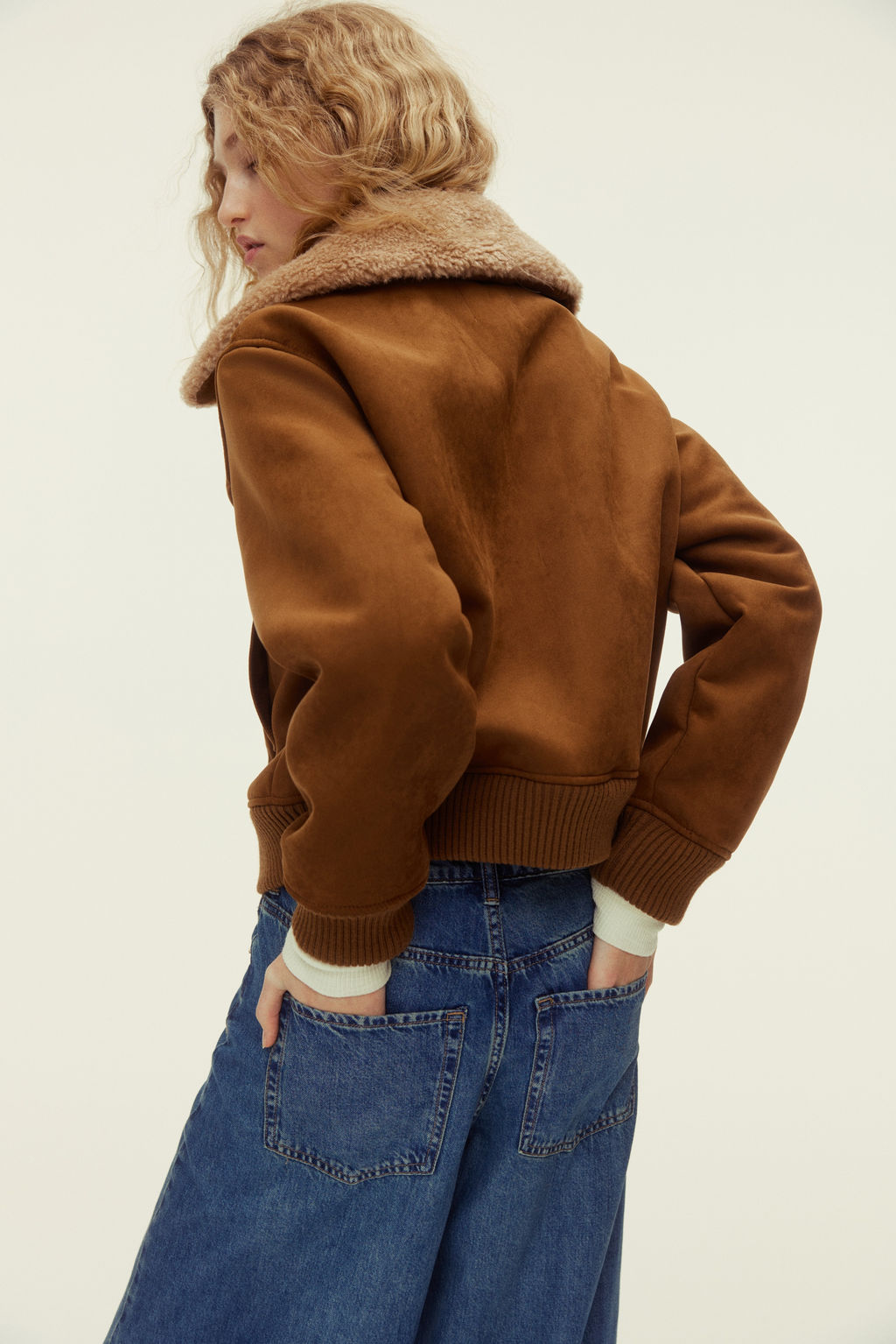 Chaqueta con cuello de borreguito - H&m фото 3