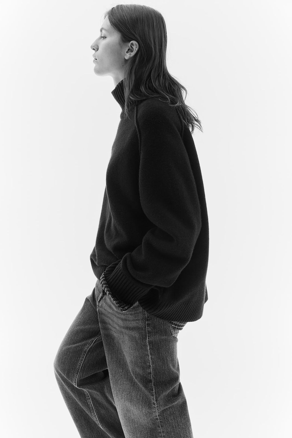 Jersey en mezcla de cachemira con cuello perkins - H&m фото 3