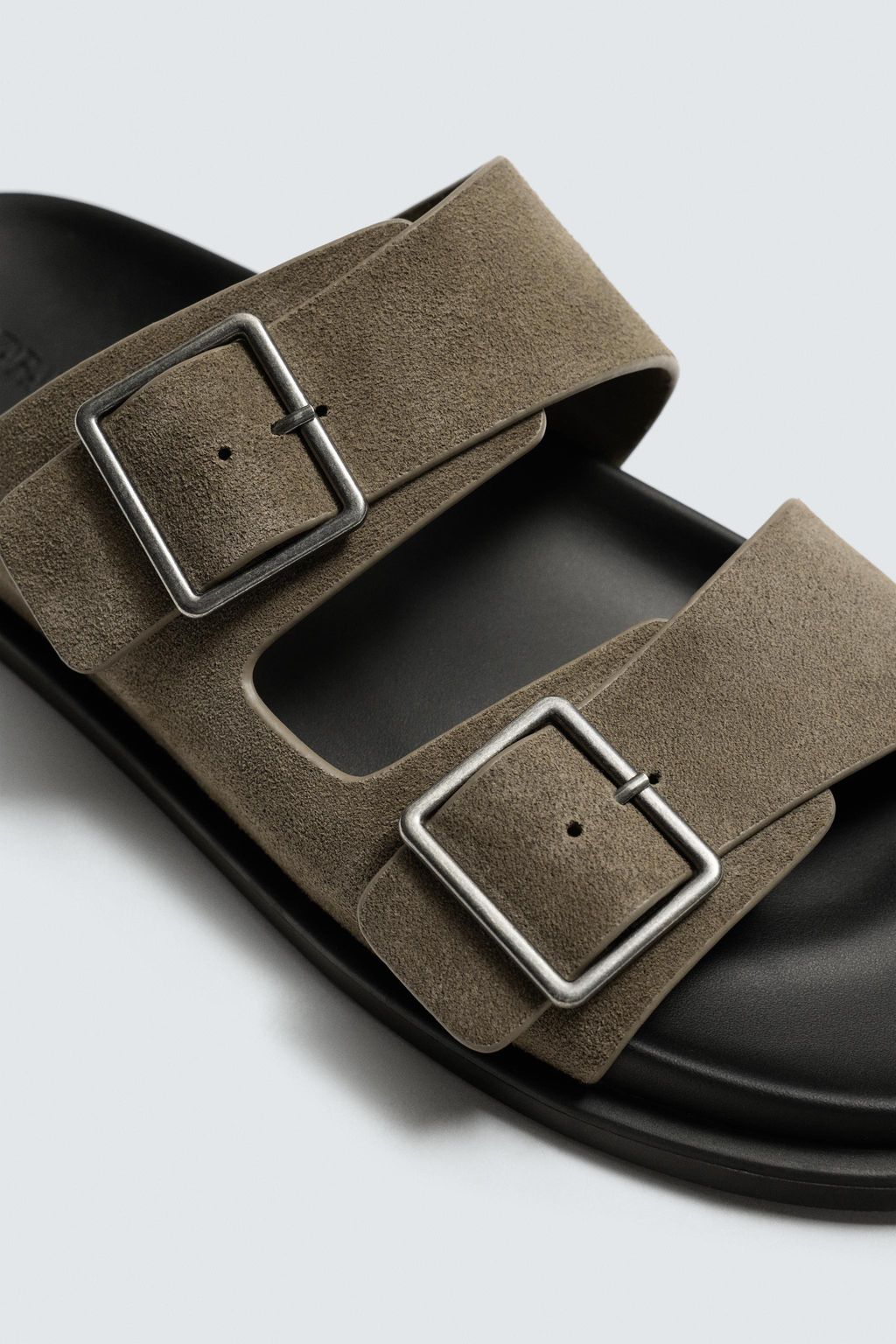 DOUBLE-STRAP LEATHER SANDALS - Zara фото 7