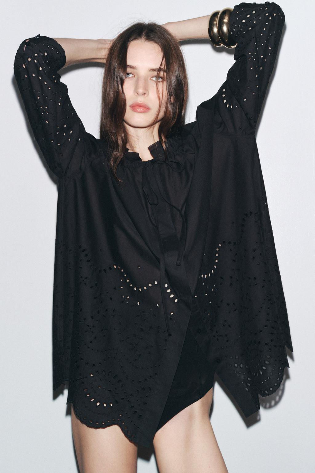 ZW COLLECTION EMBROIDERED BLOUSE - Zara фото 5
