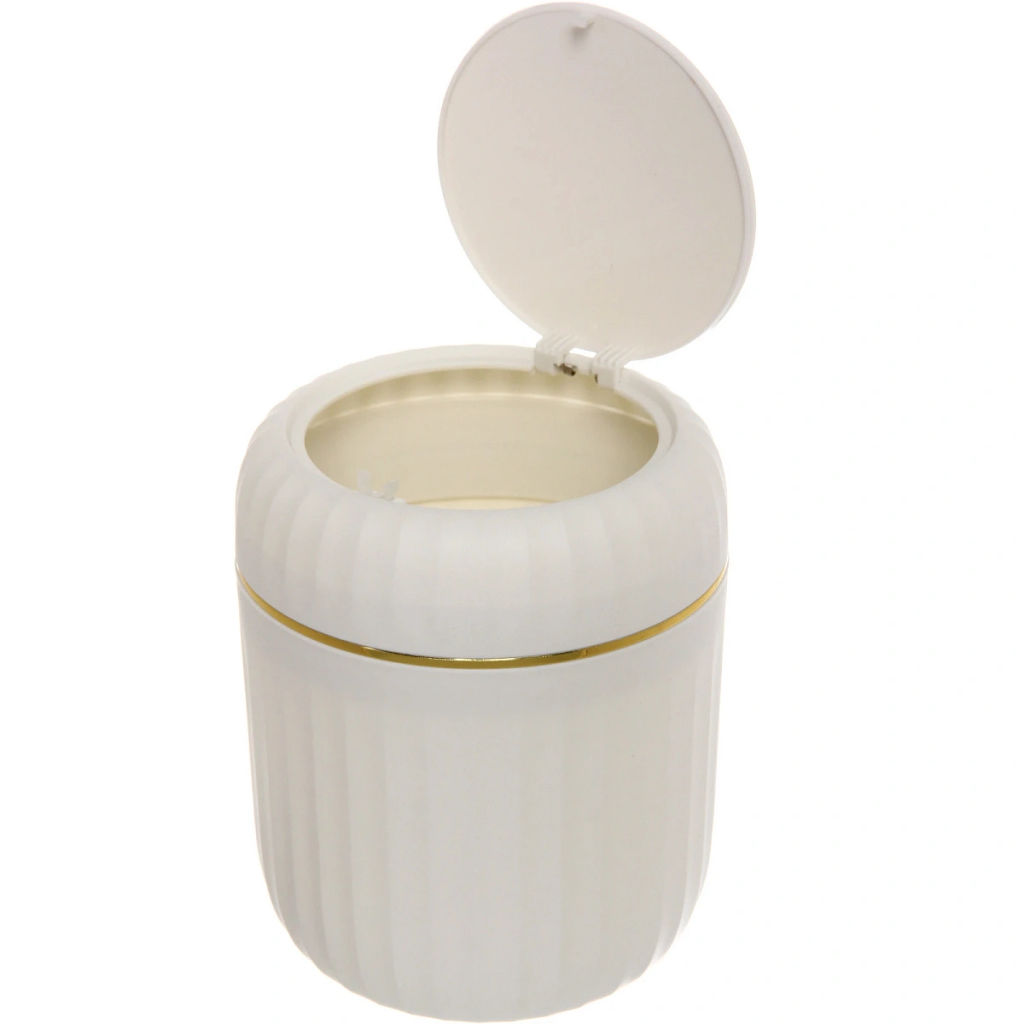 Контейнер для мусора круглый "Velvet"1,5л белый