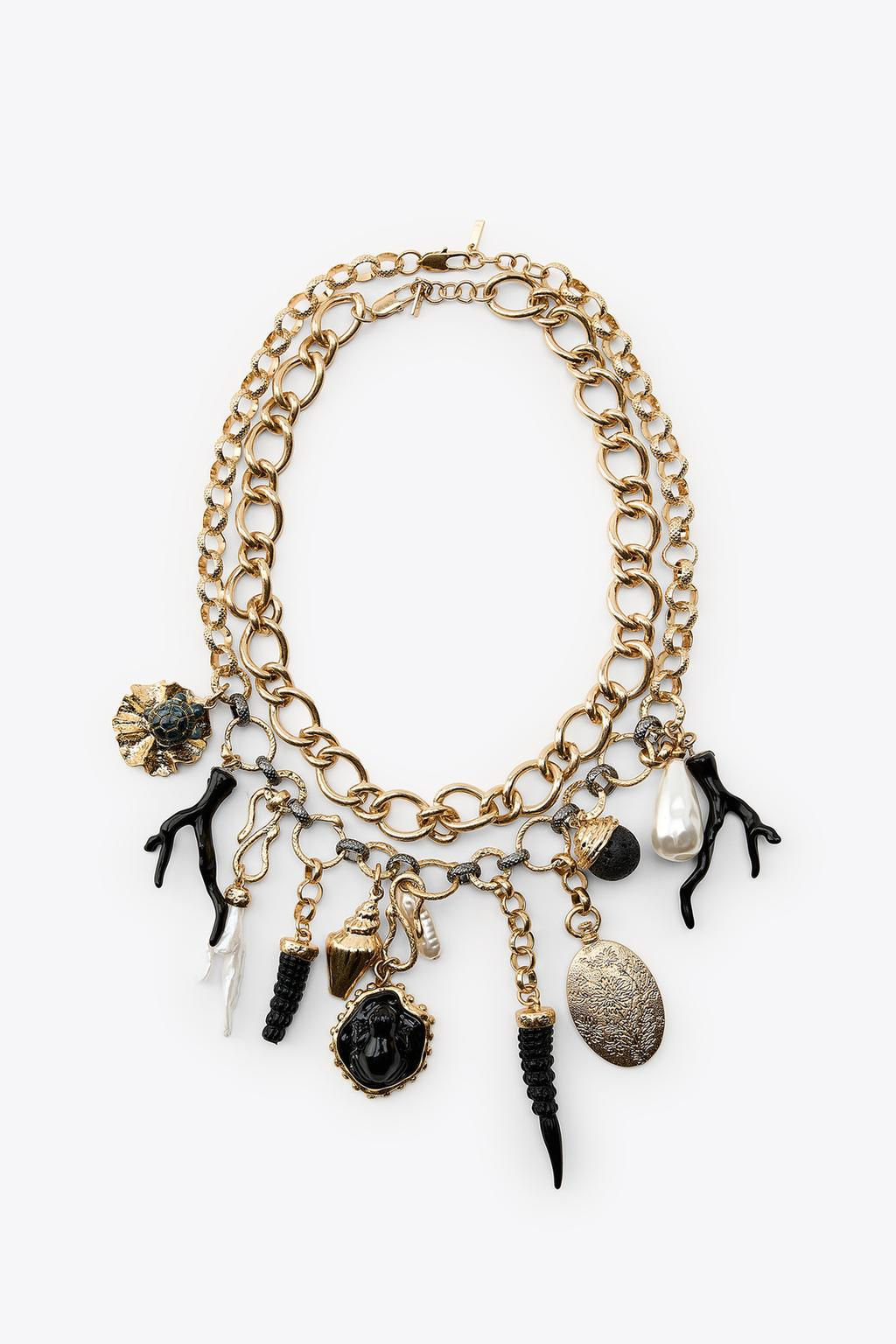 PACK OF 2 NECKLACES WITH MEDALS AND CHARMS - Zara фото 3