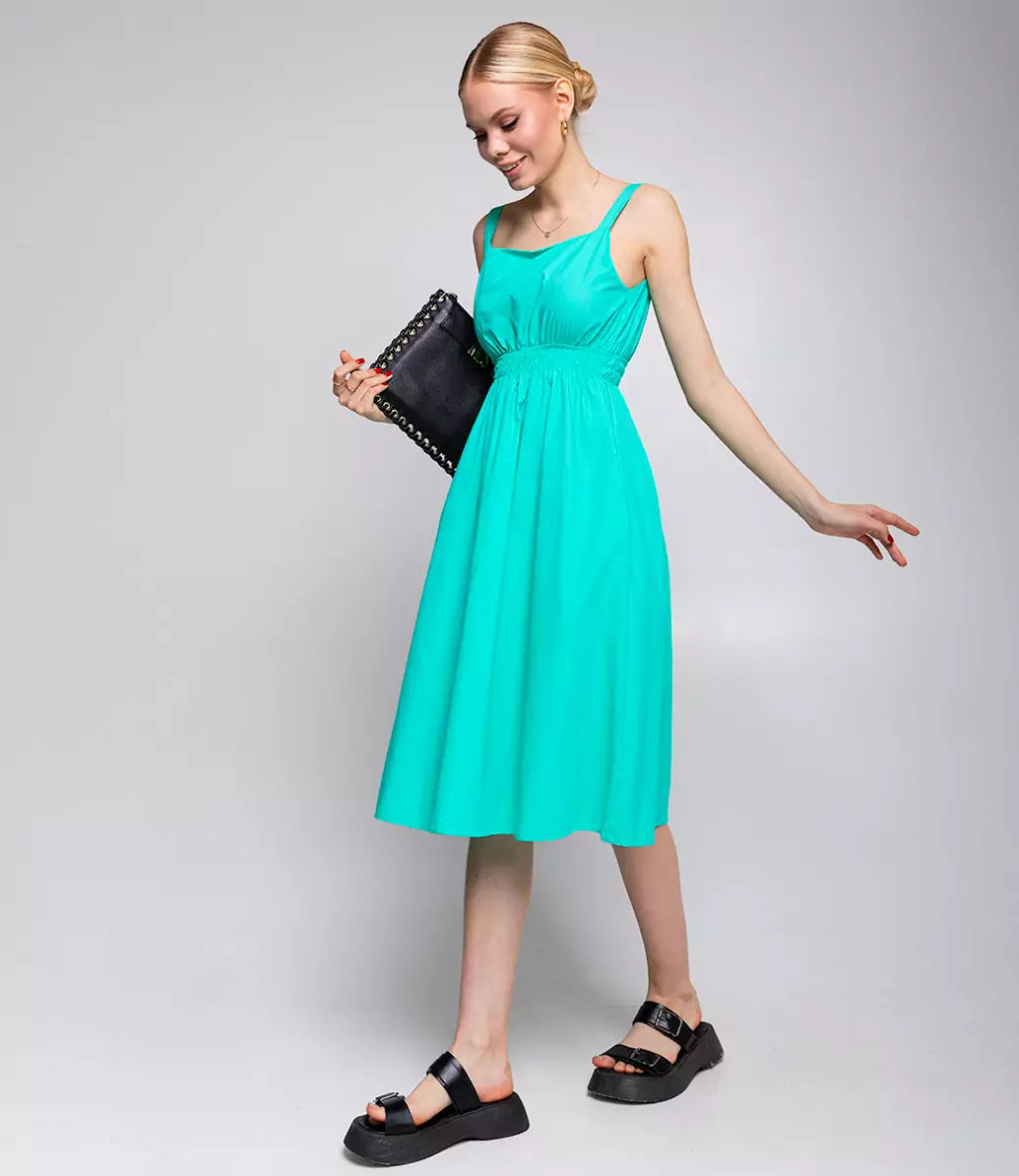 Сарафан #КТ65001, ментоловый