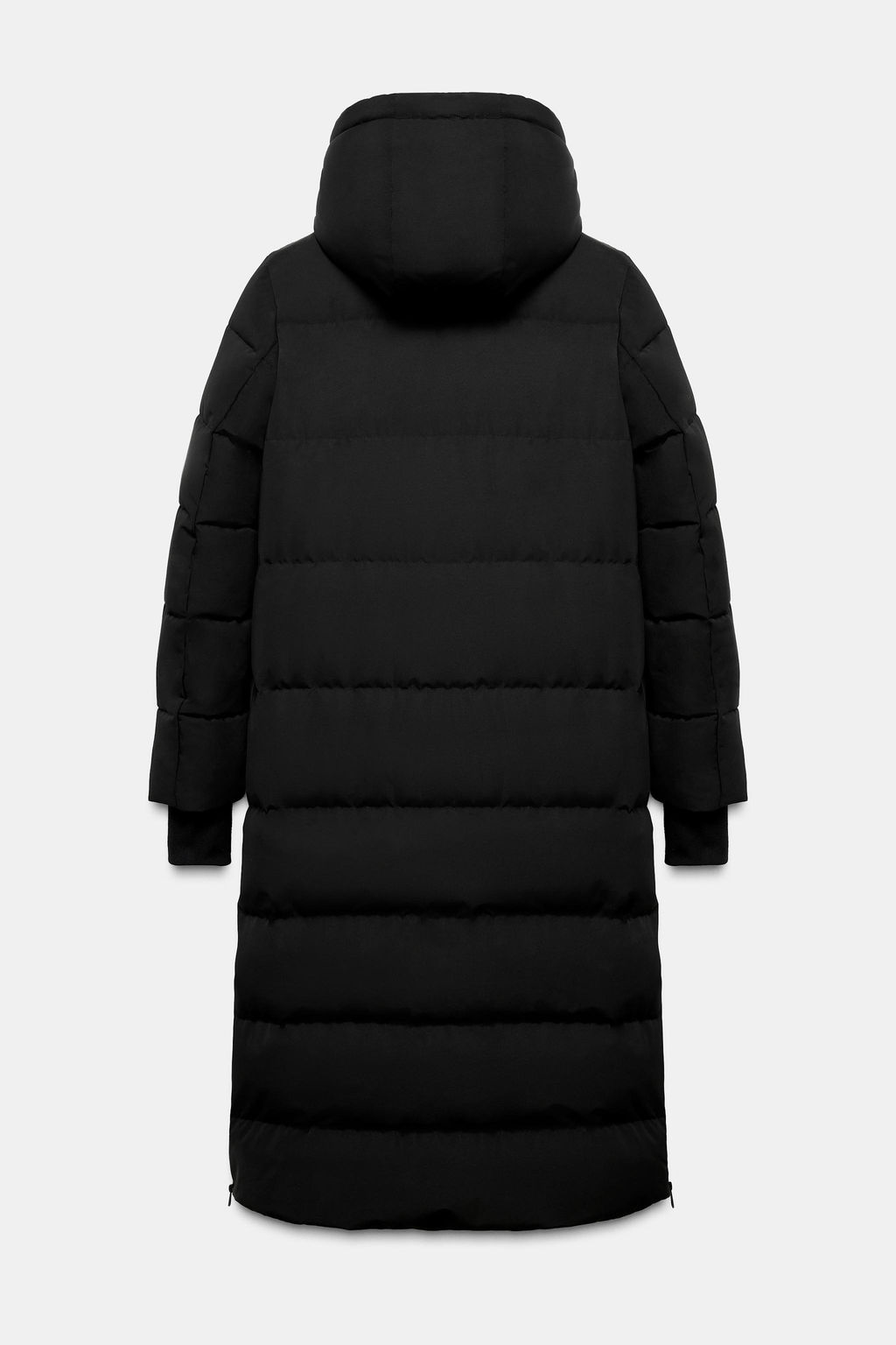 ANORAK ACOLCHADO EXTRA LARGO 60% PLUM?N 40% PLUMA CAPUCHA WATER REPELLENT WINDPROOF / Negro - Zara фото 12