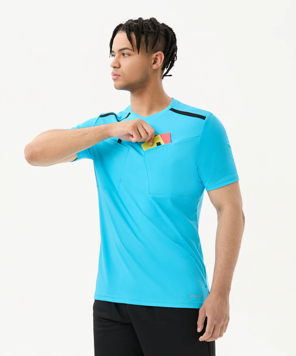 Футболка судейская JOGEL DIVISION PerFormDRY Referee Tee, голубой  фото 8